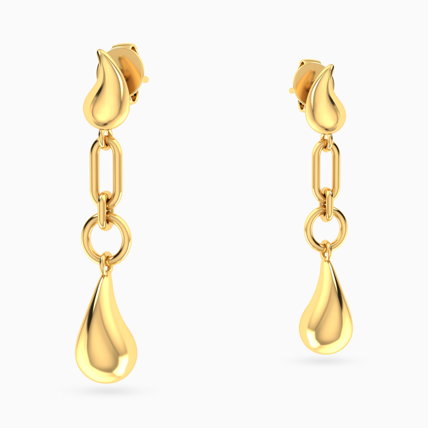 Teardrop Drop Earrings In 18K Gold - 4 Teardrop Drop Earrings In 18K Gold - 4