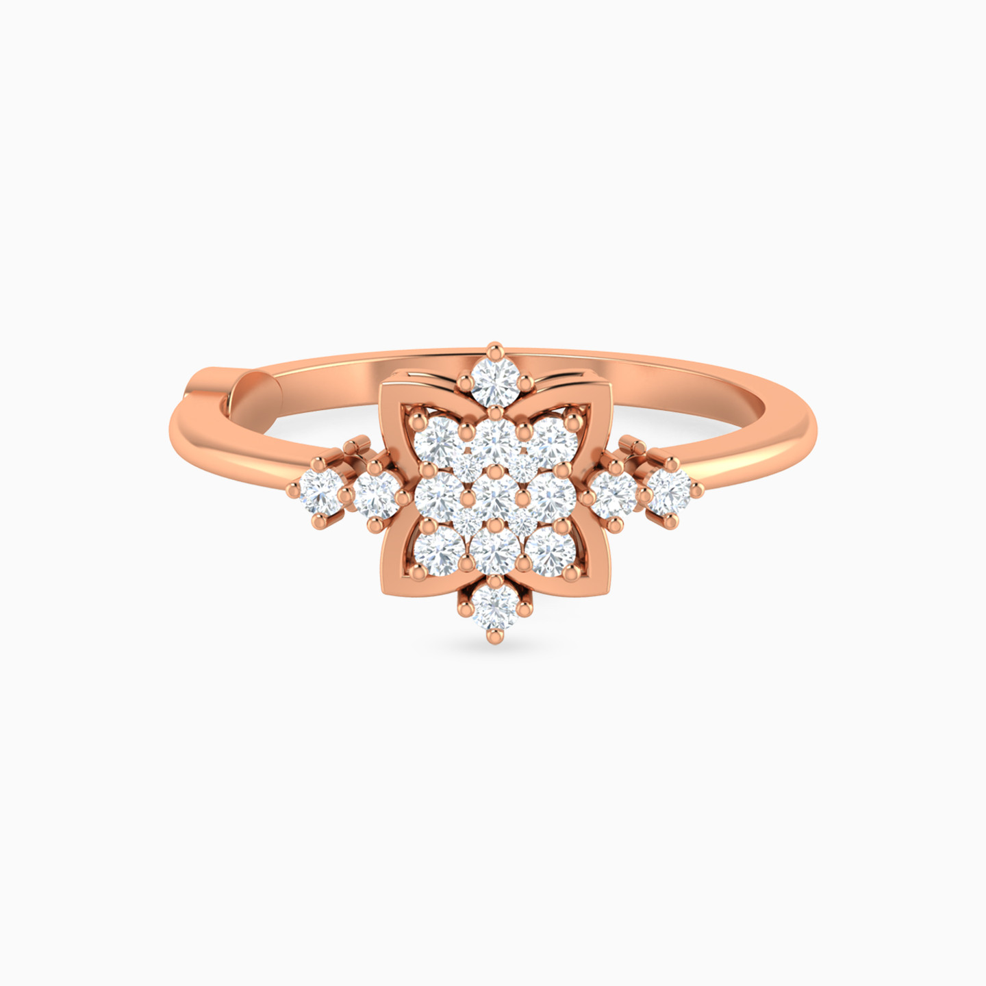 Square Diamond Ring In 18K Gold Square Diamond Ring In 18K Gold