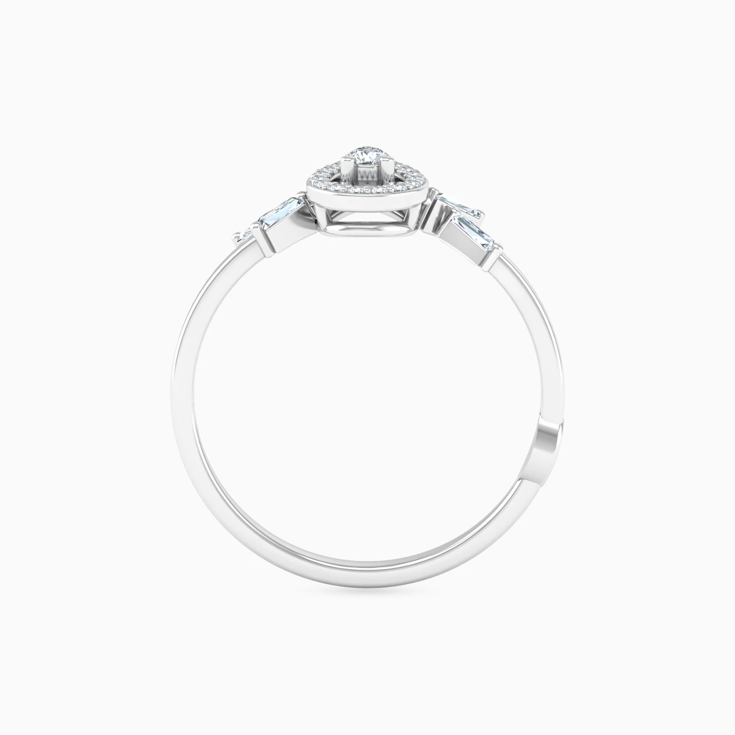 Pear Shaped Diamond Ring In 18K Gold - 4 Pear Shaped Diamond Ring In 18K Gold - 4