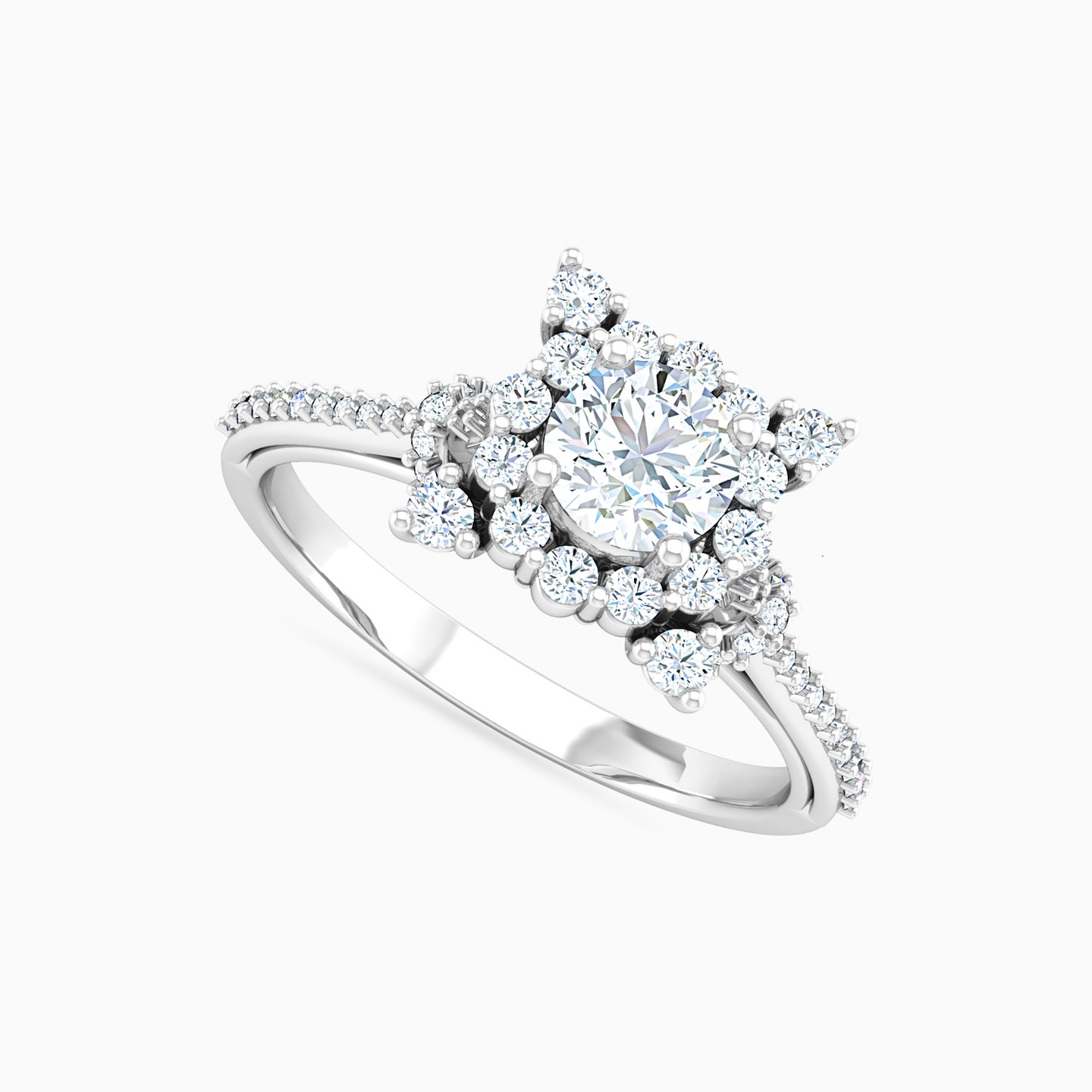 18K Gold Diamond Solitaire Ring - 2