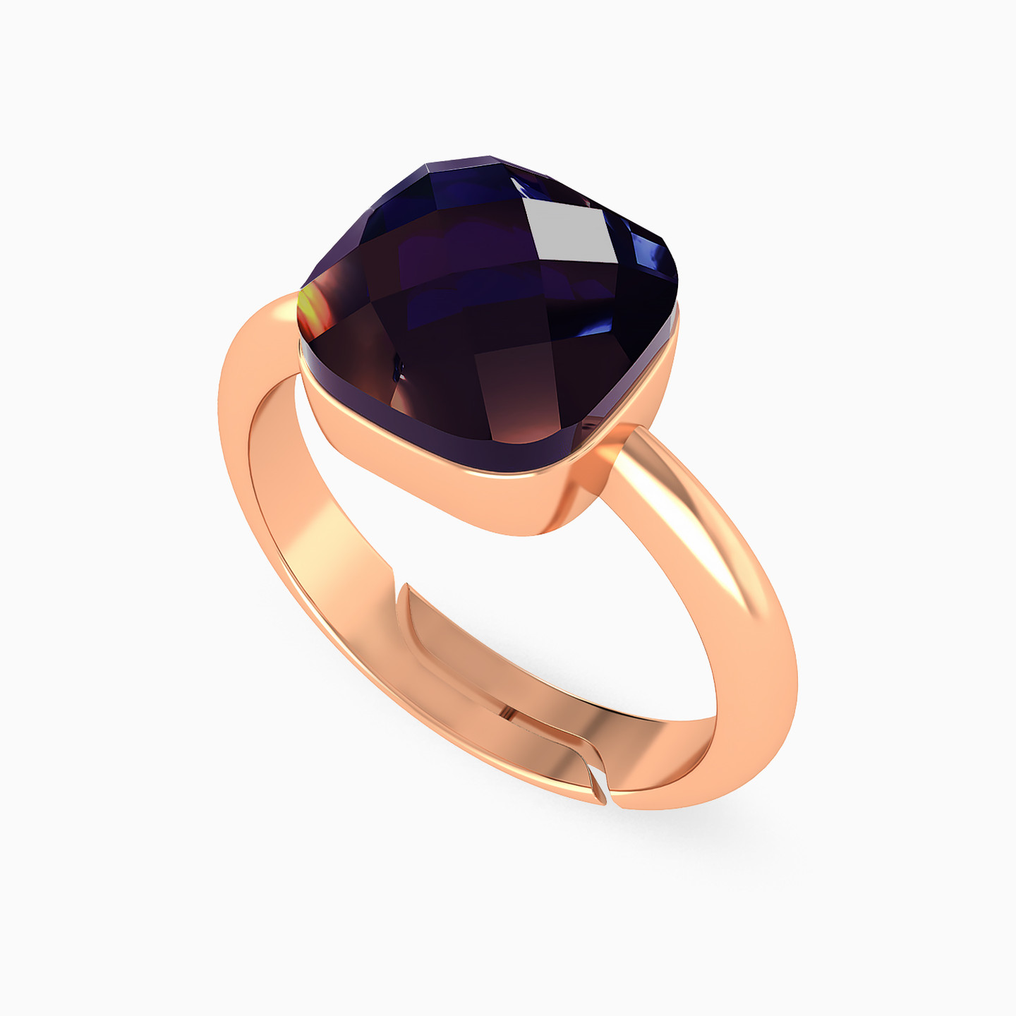 Dark Stone Gold Plated Ring - 3