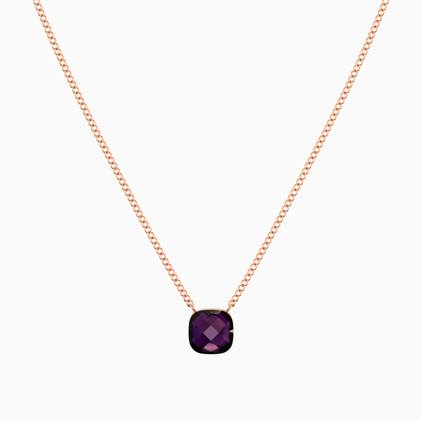 Dark Stone Gold Plated Chain Necklace - 3 Dark Stone Gold Plated Chain Necklace - 3