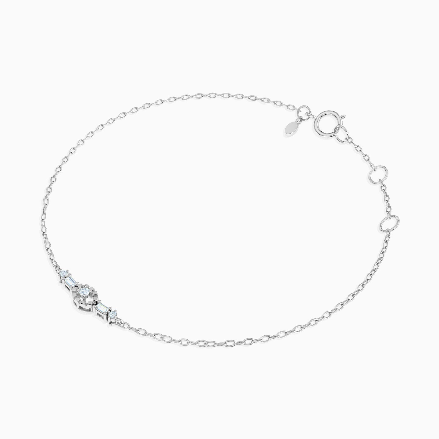 Oval Diamond Chain Bracelet In 18K Gold - 2