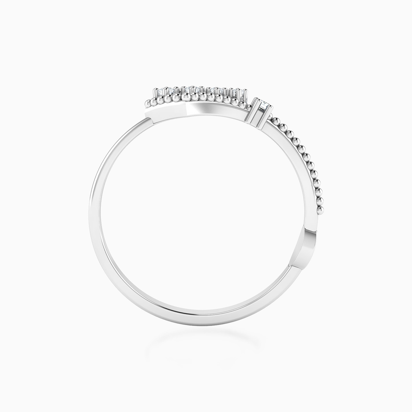 Beaded Shape Diamond Ring In 18K Gold - 3 Beaded Shape Diamond Ring In 18K Gold - 3