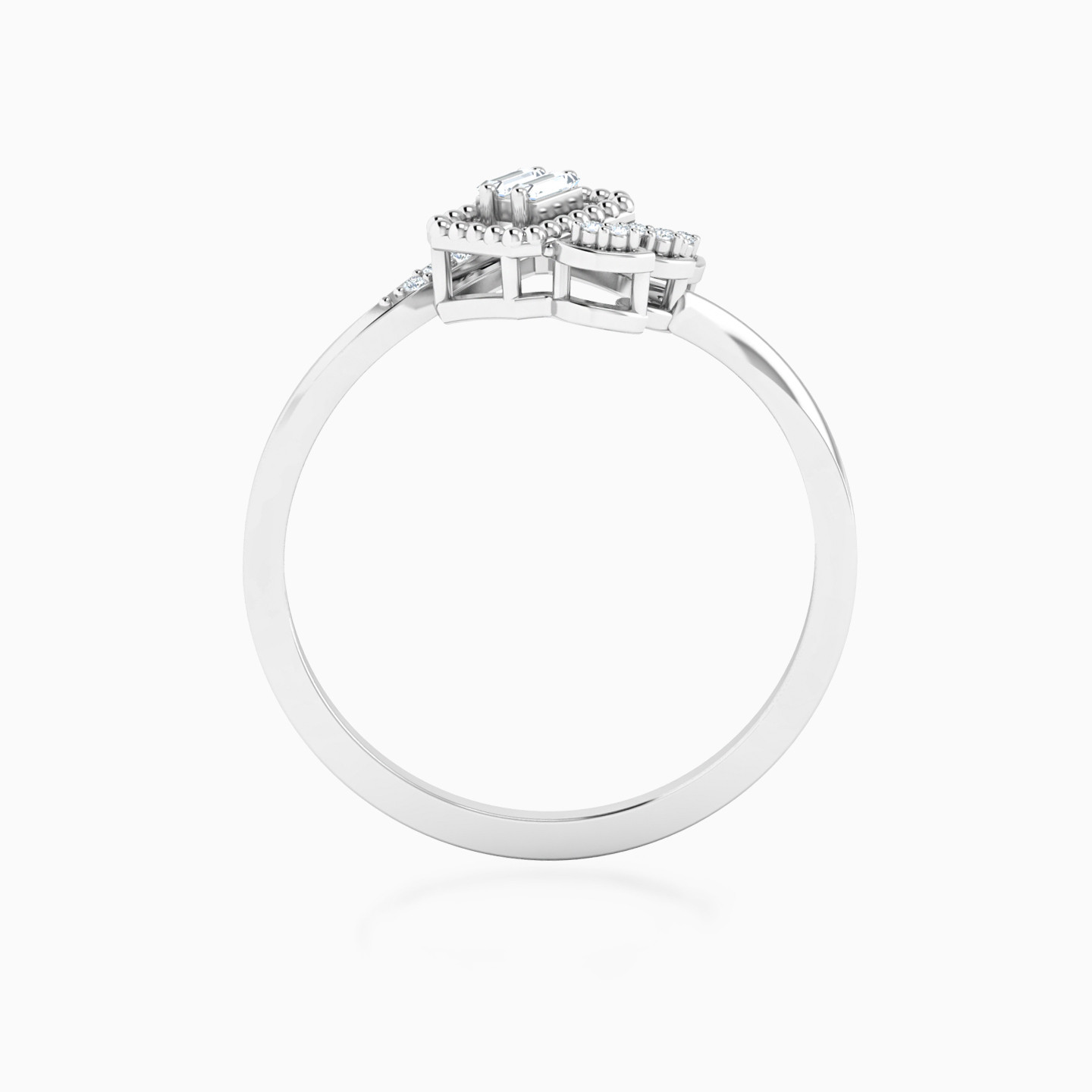 Baguette Diamond Ring in 18K Gold - 3 Baguette Diamond Ring in 18K Gold - 3