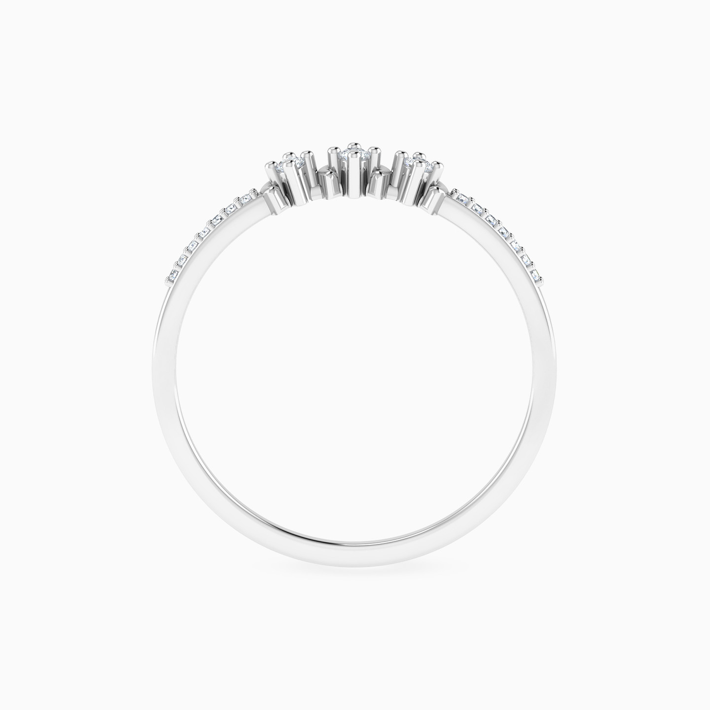 Three Stone Diamond Ring In 18K Gold - 4 Three Stone Diamond Ring In 18K Gold - 4