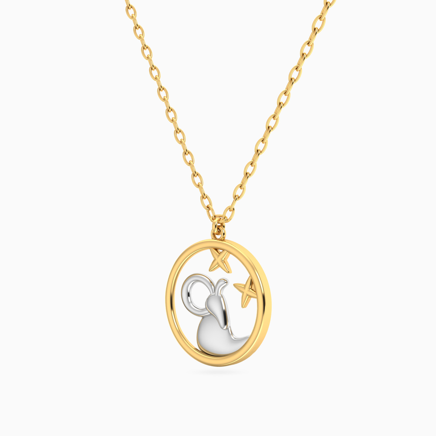 سلسلة شكل رمز برج الحمل ذهب عيار 14 قيراط - 2 سلسلة شكل رمز برج الحمل ذهب عيار 14 قيراط - 2