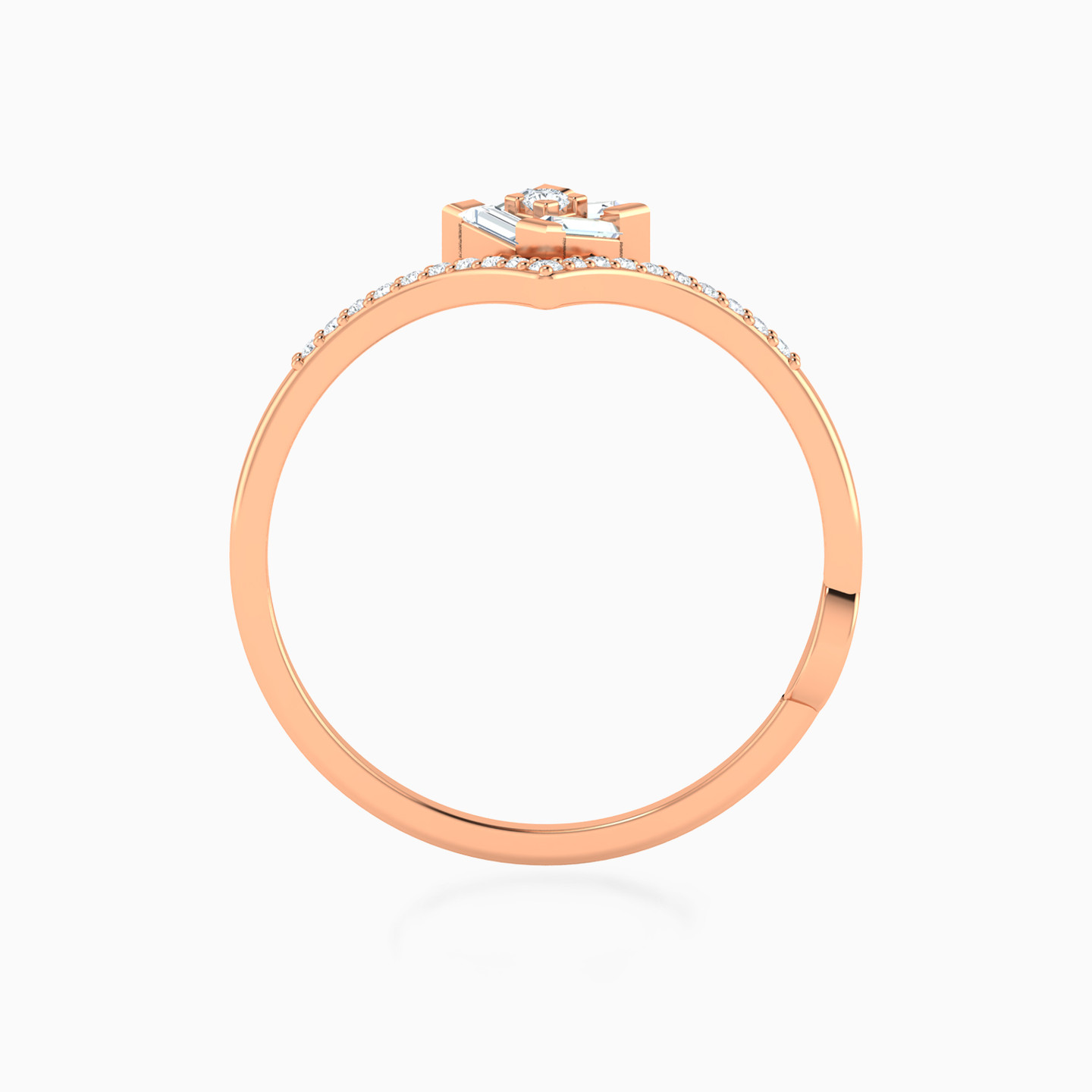 Geometric Shape Diamond Ring In 18K Gold - 4 Geometric Shape Diamond Ring In 18K Gold - 4