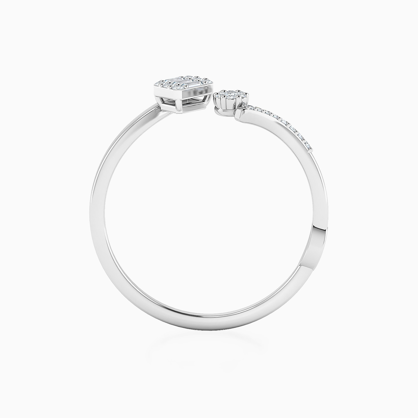 Pear & Baguette Shapes Diamond Ring In 18K Gold - 4 Pear & Baguette Shapes Diamond Ring In 18K Gold - 4