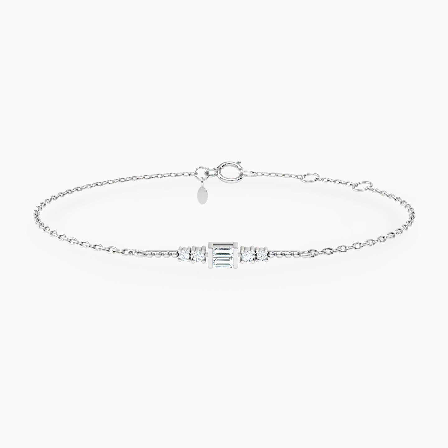 Baguette Diamond Chain Bracelet In 18K Gold Baguette Diamond Chain Bracelet In 18K Gold