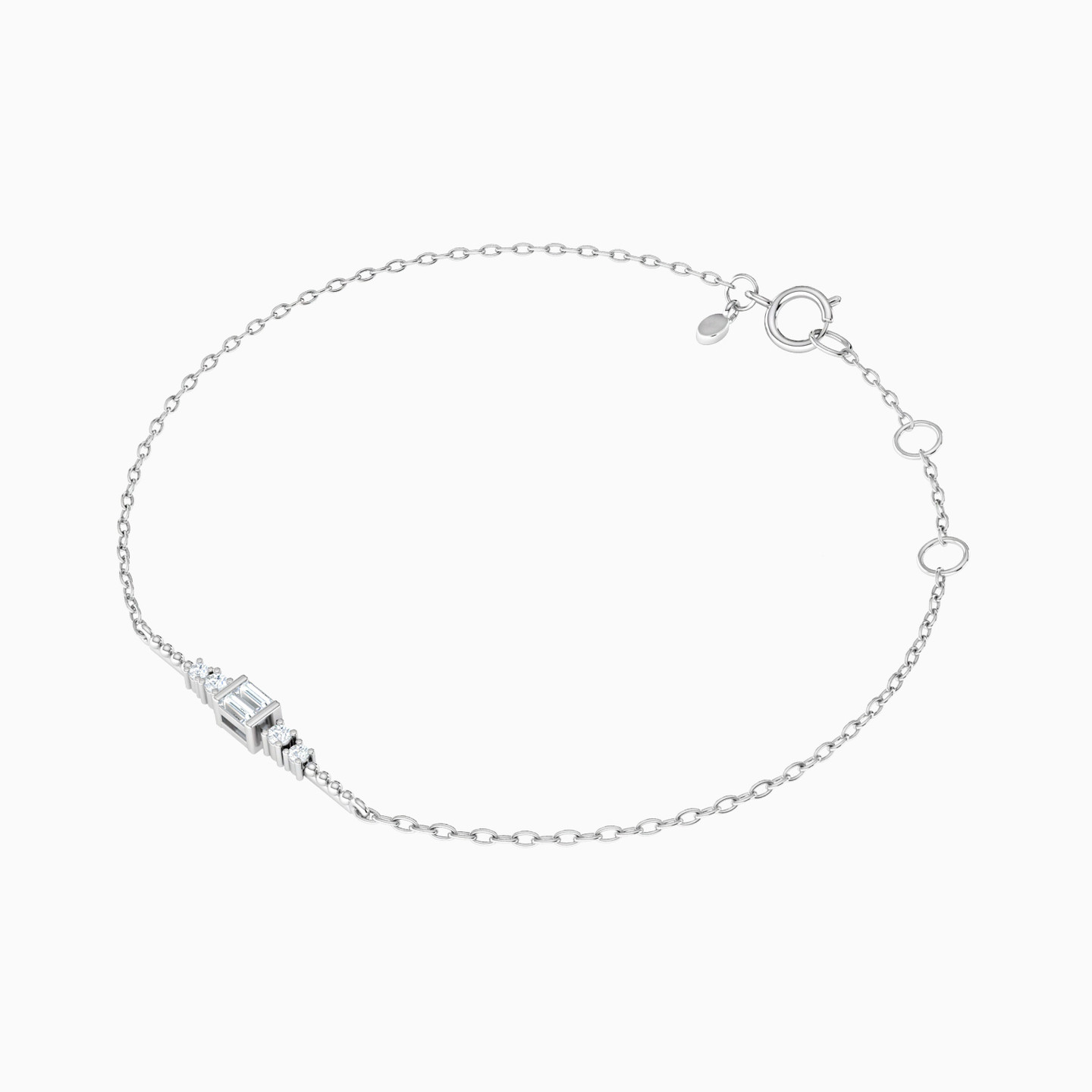 Baguette Diamond Chain Bracelet In 18K Gold - 2 Baguette Diamond Chain Bracelet In 18K Gold - 2