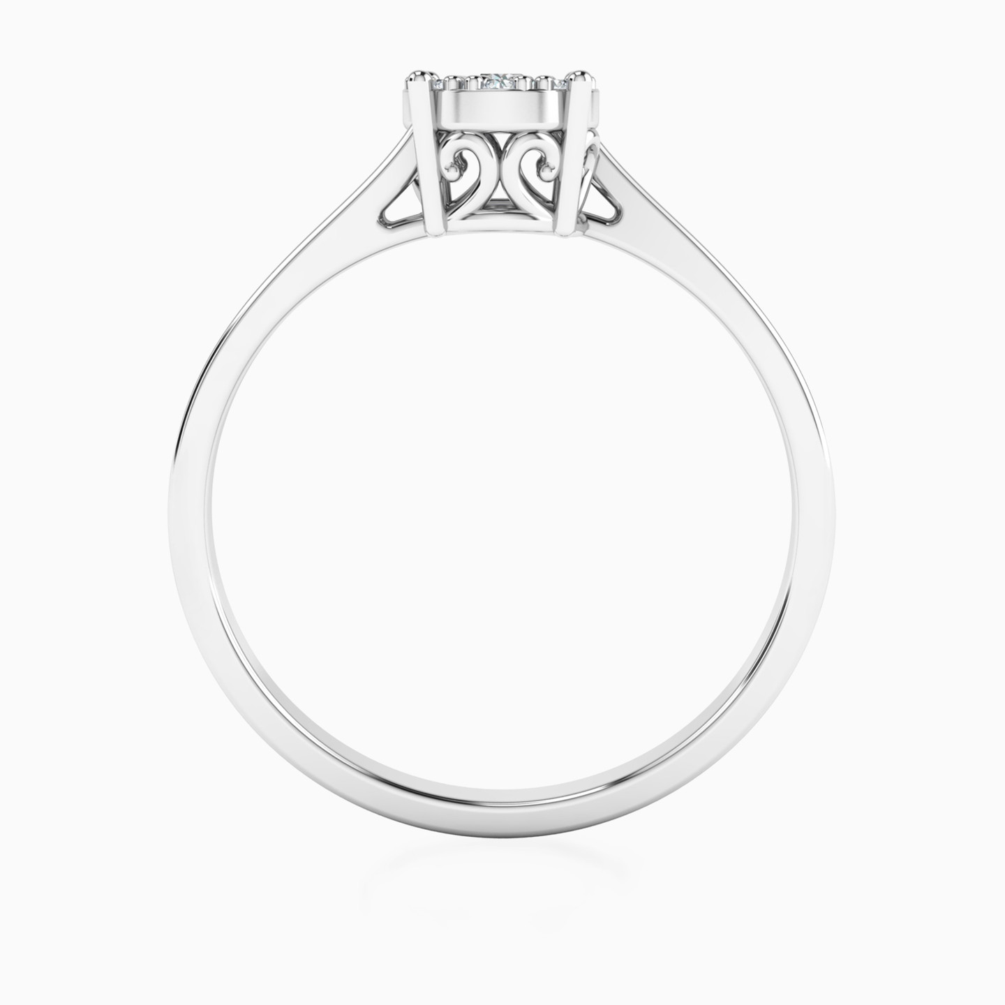 خاتم ذهب شكل دائري عيار 18 قيراط مزينة بالألماس - 3 خاتم ذهب شكل دائري عيار 18 قيراط مزينة بالألماس - 3