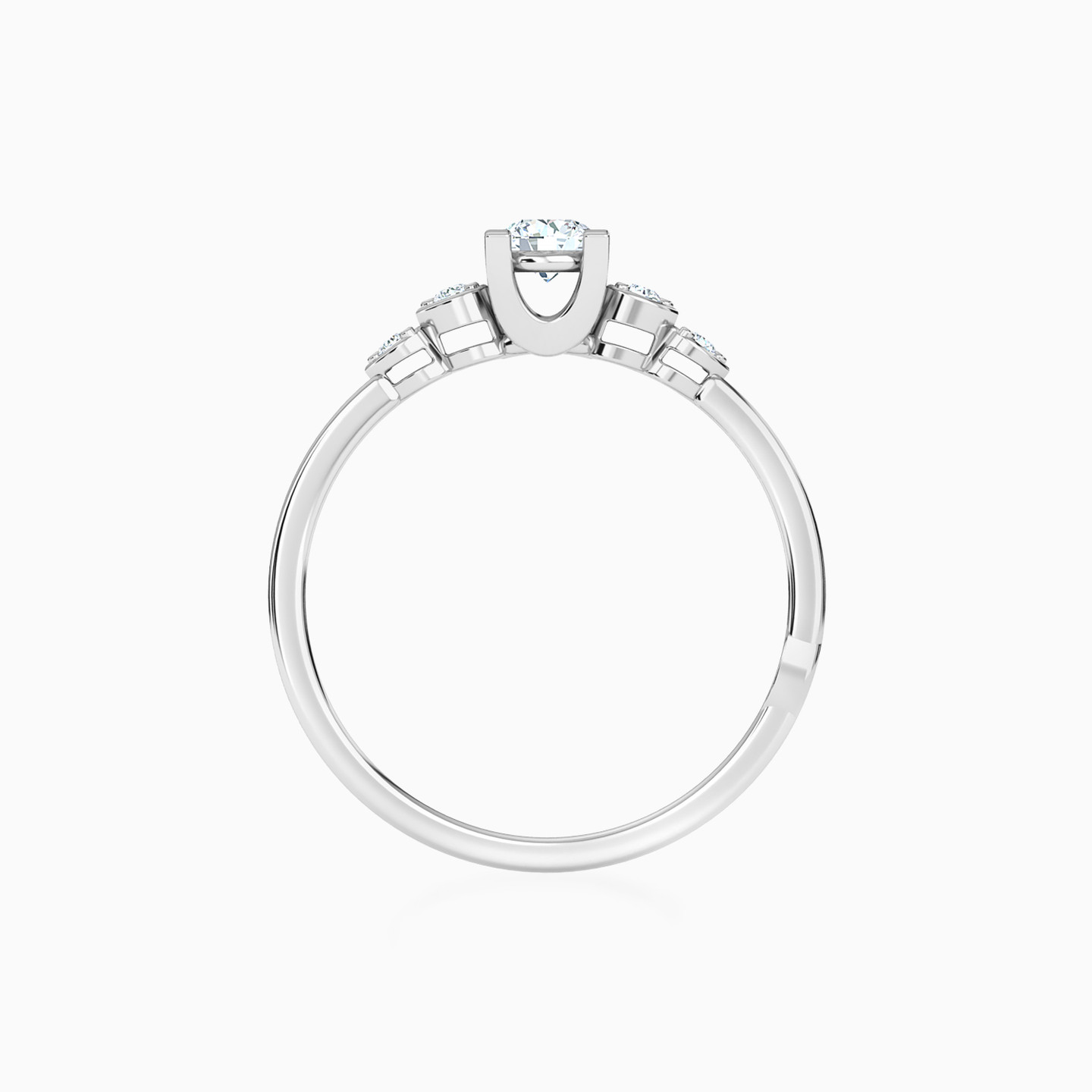 Circle Diamond Ring in 18K Gold - 5 Circle Diamond Ring in 18K Gold - 5