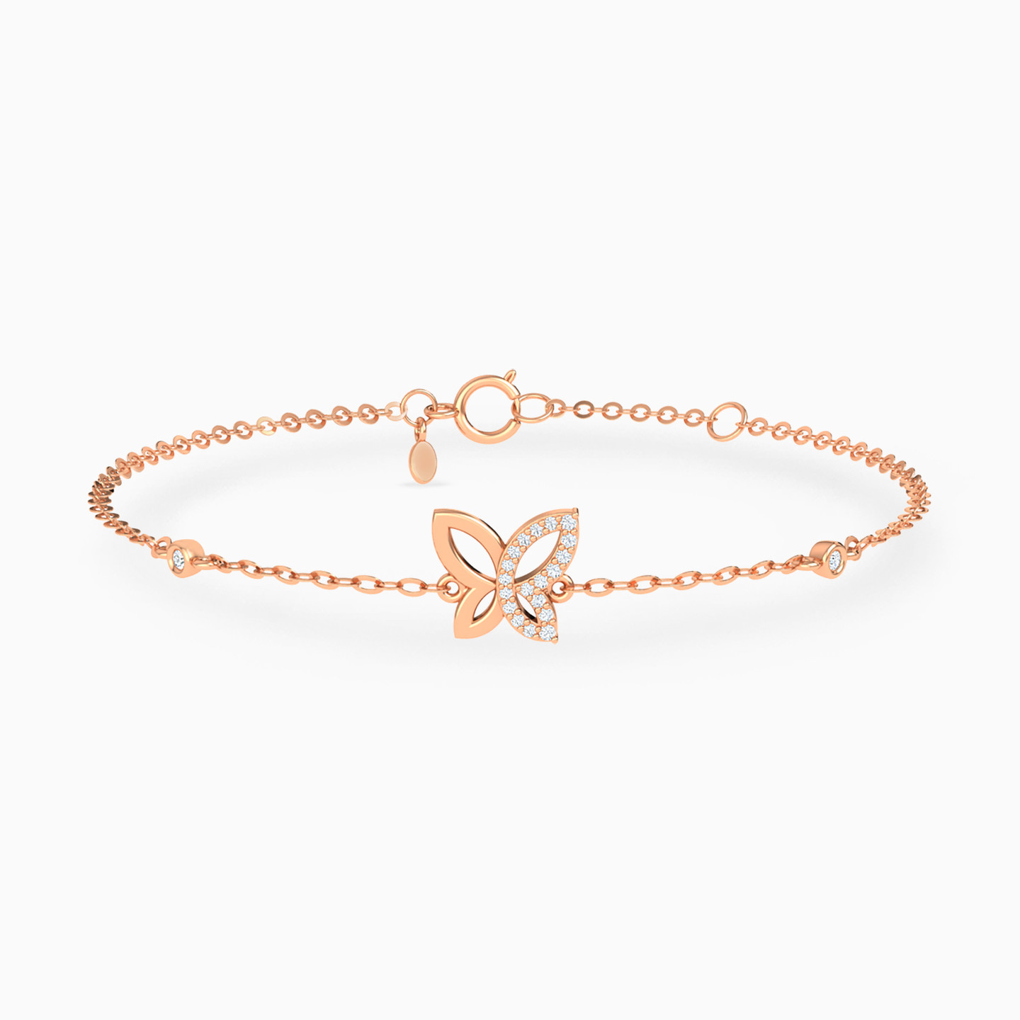 Butterfly Diamond Chain Bracelet In 18K Gold Butterfly Diamond Chain Bracelet In 18K Gold