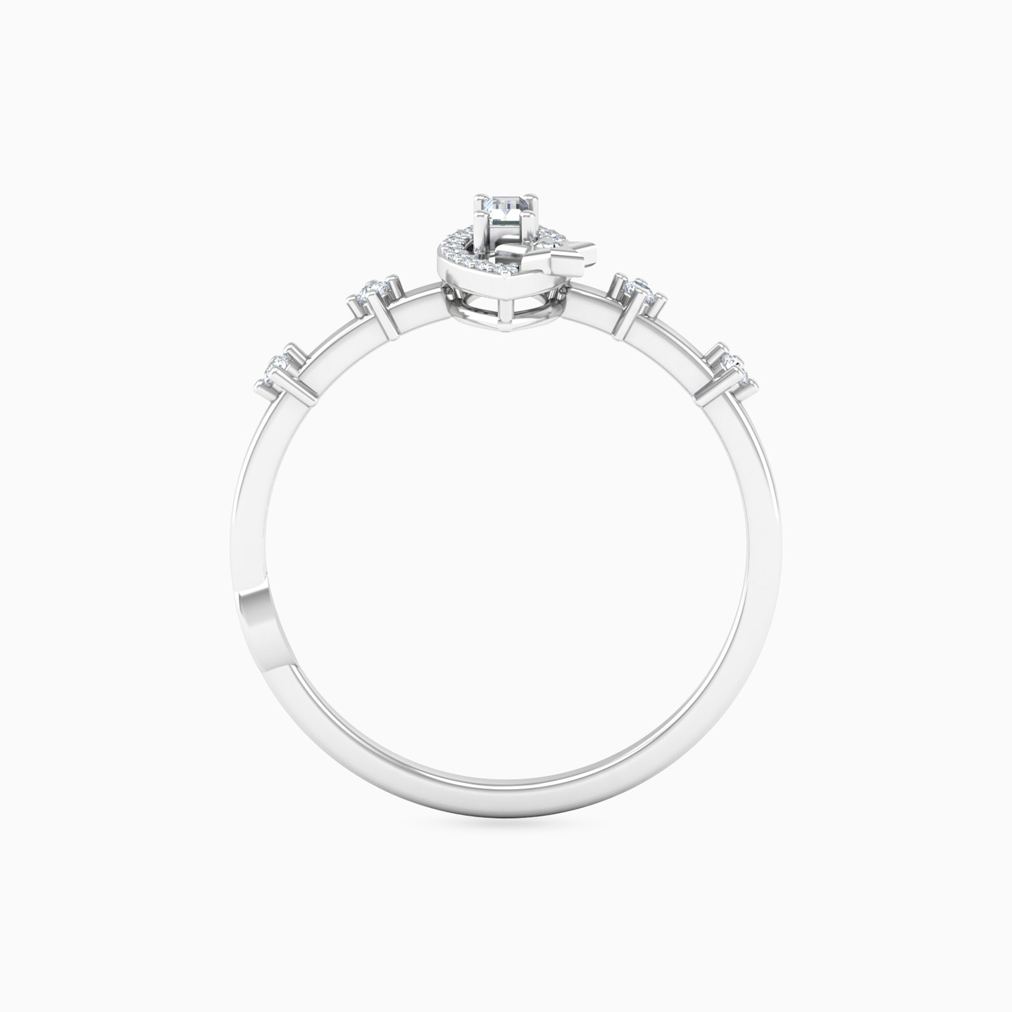Marquise & Star Pav�� Diamond Ring In 18K Gold - 4 Marquise & Star Pav�� Diamond Ring In 18K Gold - 4