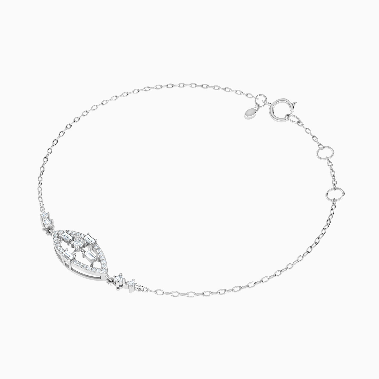 Marquise Pav�� Diamond Chain Bracelet in 18K Gold - 2 Marquise Pav�� Diamond Chain Bracelet in 18K Gold - 2