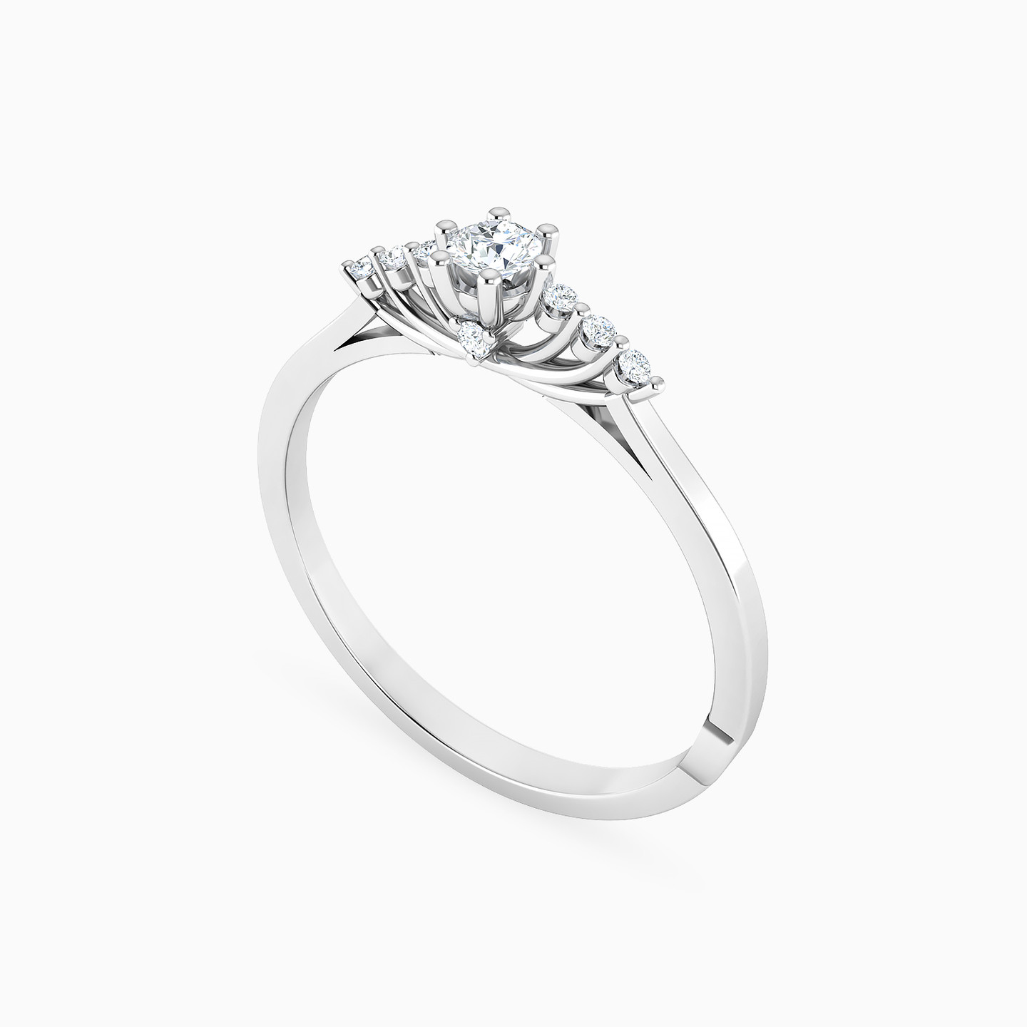 Circle Diamond Ring in 18K Gold - 2 Circle Diamond Ring in 18K Gold - 2