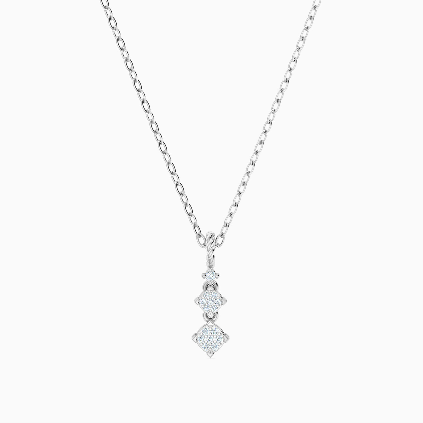 18K Gold Diamond Pendant Necklace