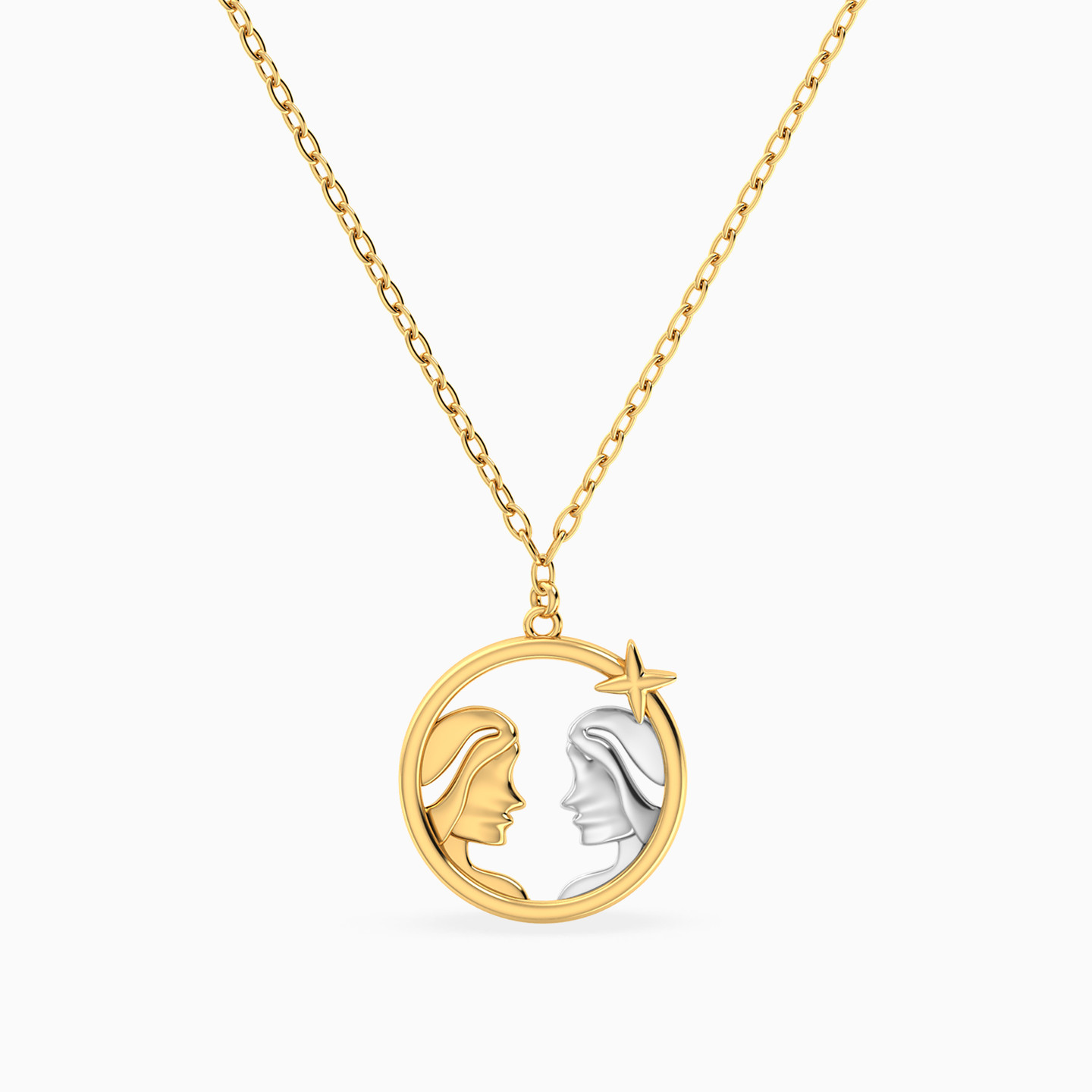 Gemini Symbol Necklace In 14K Gold Gemini Symbol Necklace In 14K Gold