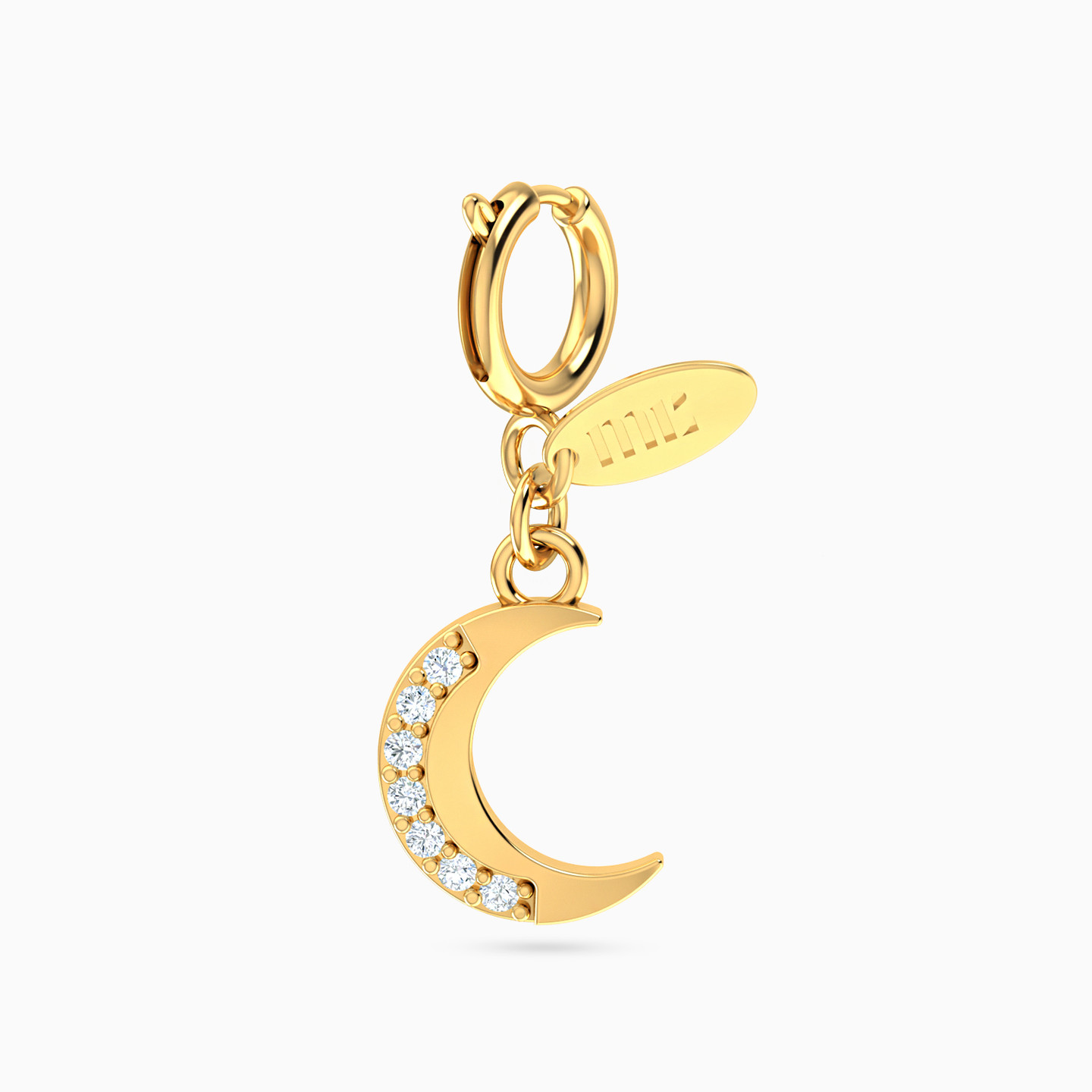 Crescent Diamond Charm In 14K Gold Crescent Diamond Charm In 14K Gold