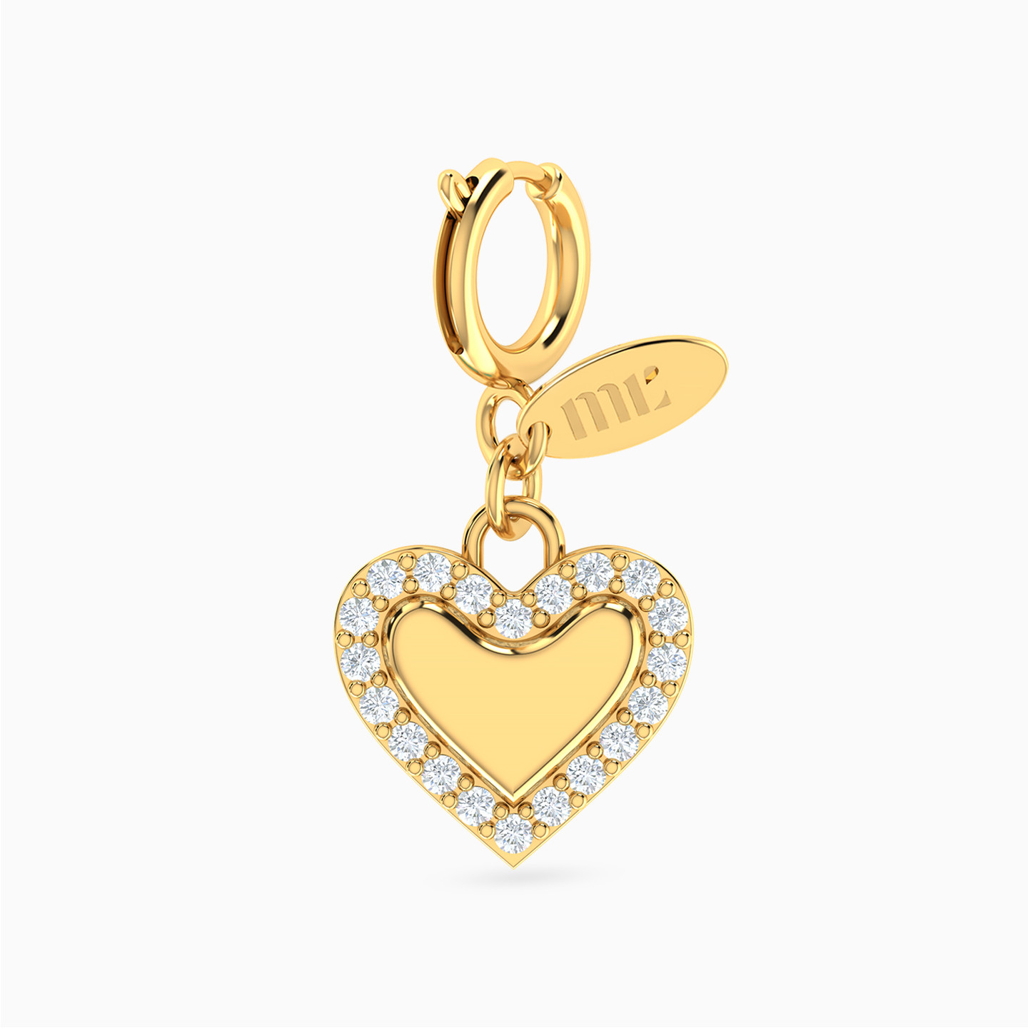 Heart Diamond Charm In 14K Gold Heart Diamond Charm In 14K Gold
