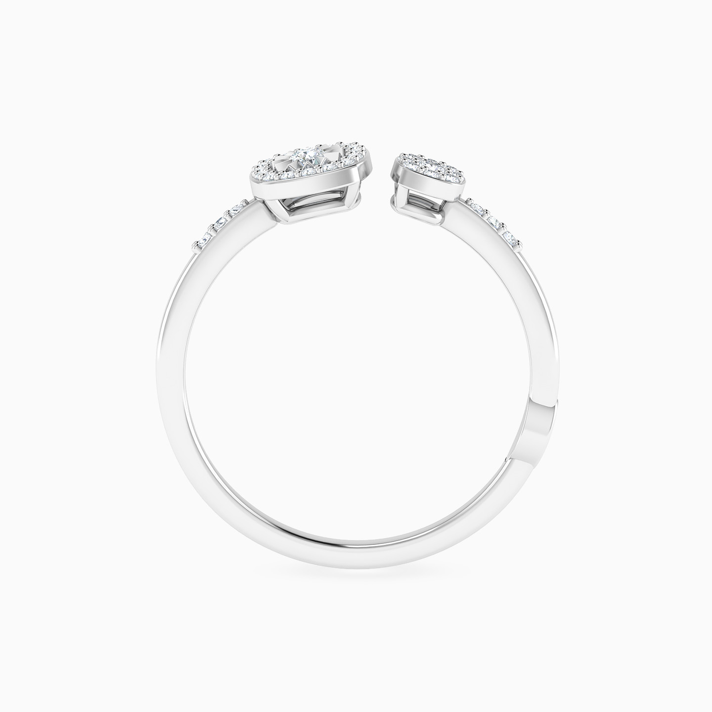 Round Diamond Open Cluster Ring in 18K Gold - 4 Round Diamond Open Cluster Ring in 18K Gold - 4