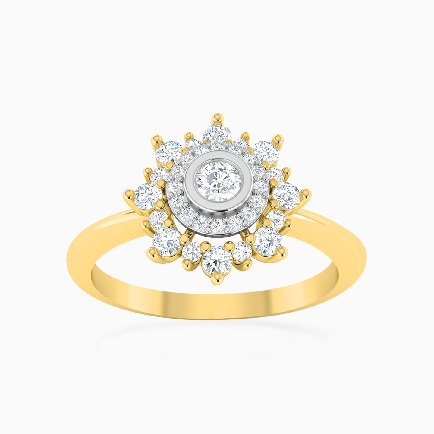 Starburst Halo Diamond Ring in 18K Gold Starburst Halo Diamond Ring in 18K Gold