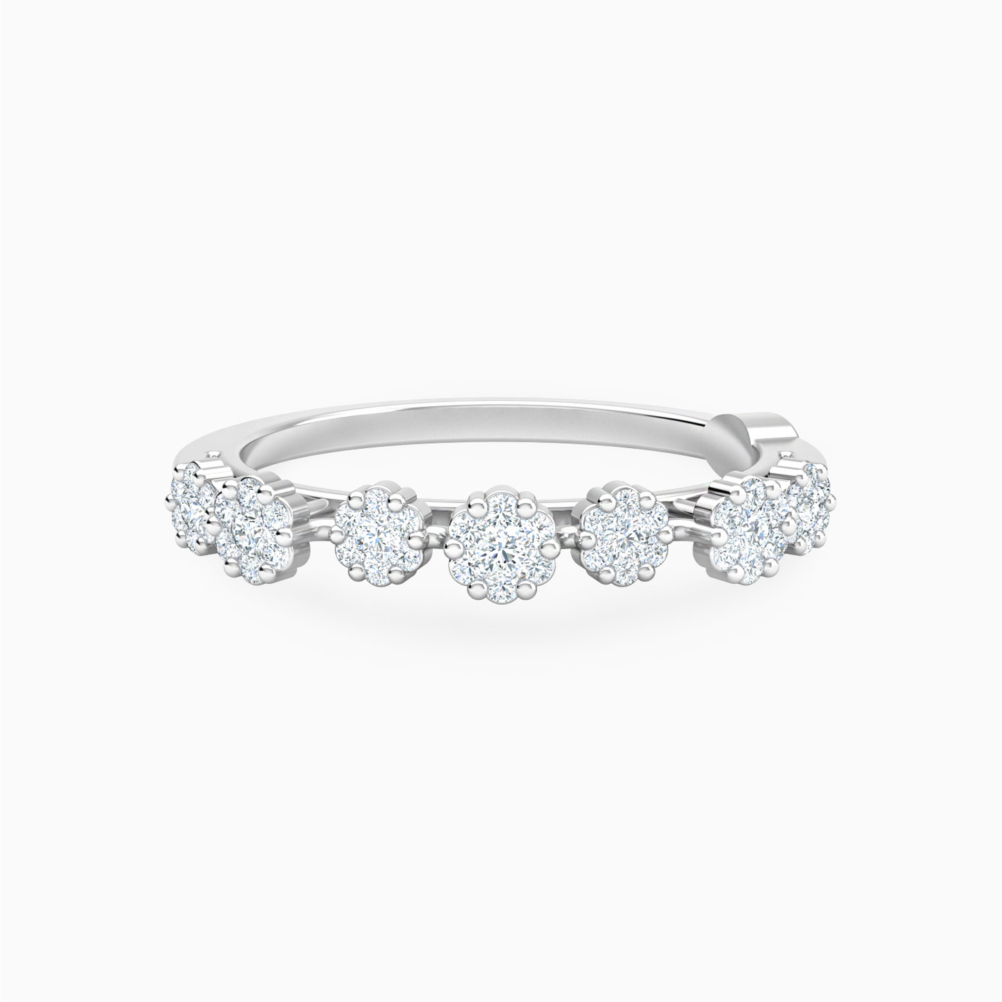 Floral Clusters with Elevated Settings Diamond Ring in 18K Gold Floral Clusters with Elevated Settings Diamond Ring in 18K Gold
