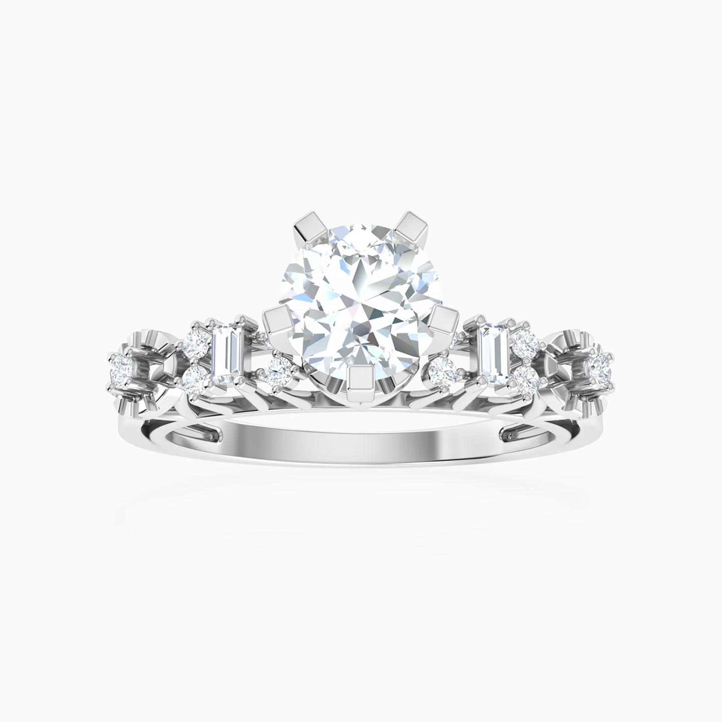 Lattice Band Diamond Ring in 18K Gold Lattice Band Diamond Ring in 18K Gold