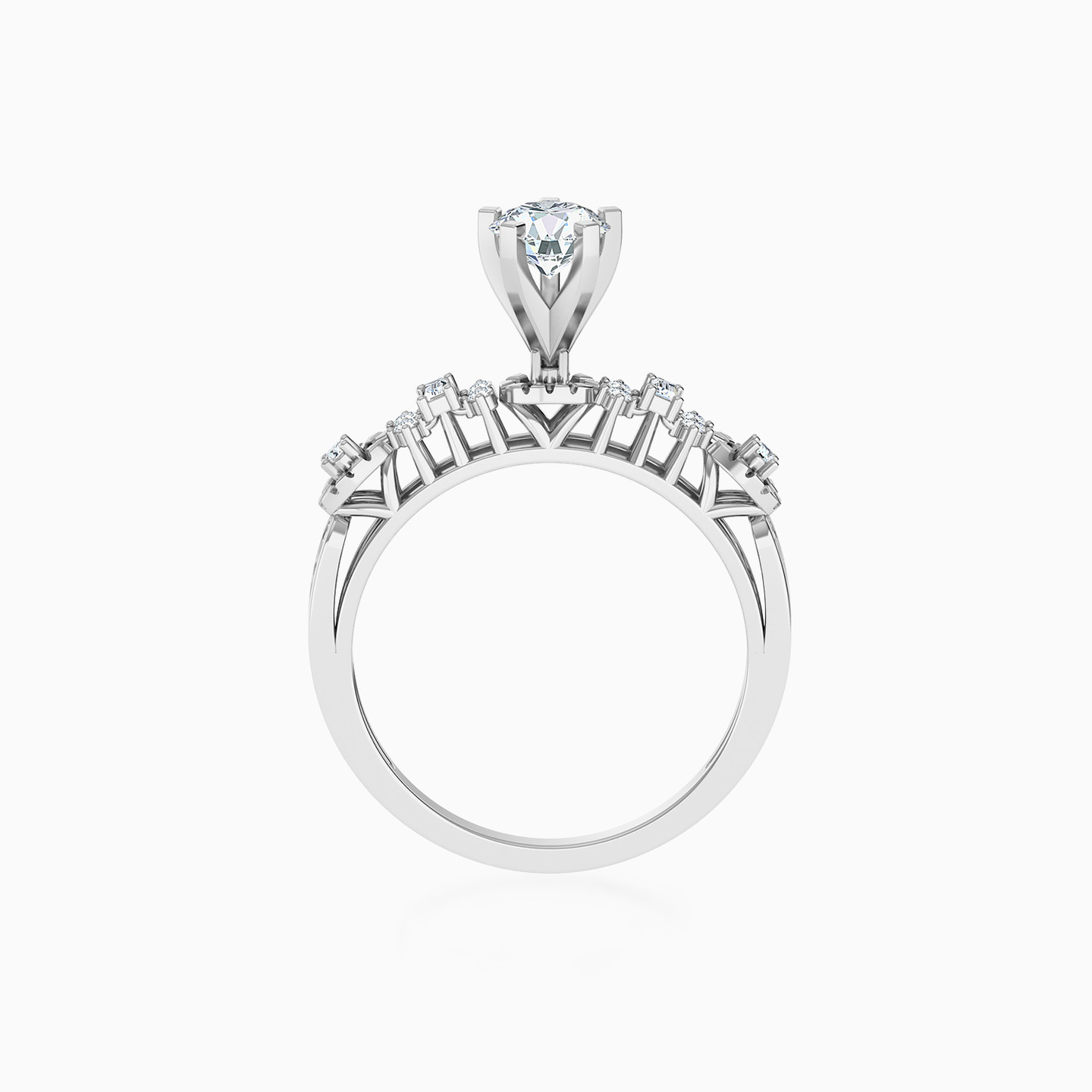Lattice Band Diamond Ring in 18K Gold - 4 Lattice Band Diamond Ring in 18K Gold - 4