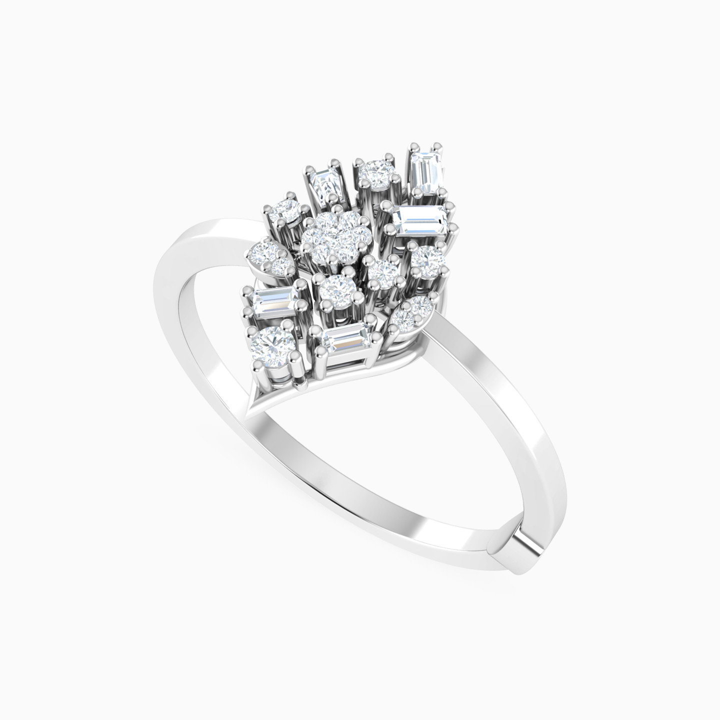 Multi Band Diamond Ring in 18K Gold - 3 Multi Band Diamond Ring in 18K Gold - 3