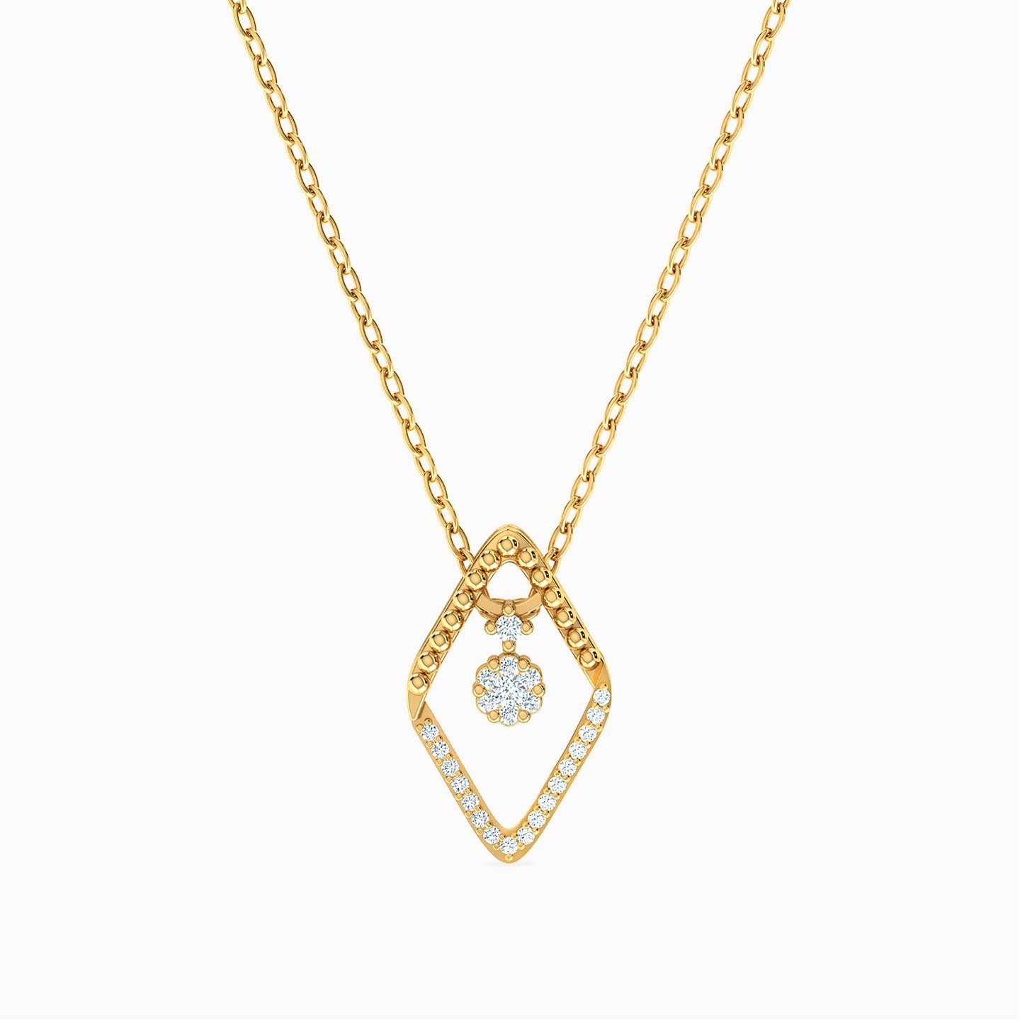 Rhombus Diamond Necklace in 18K Gold Rhombus Diamond Necklace in 18K Gold