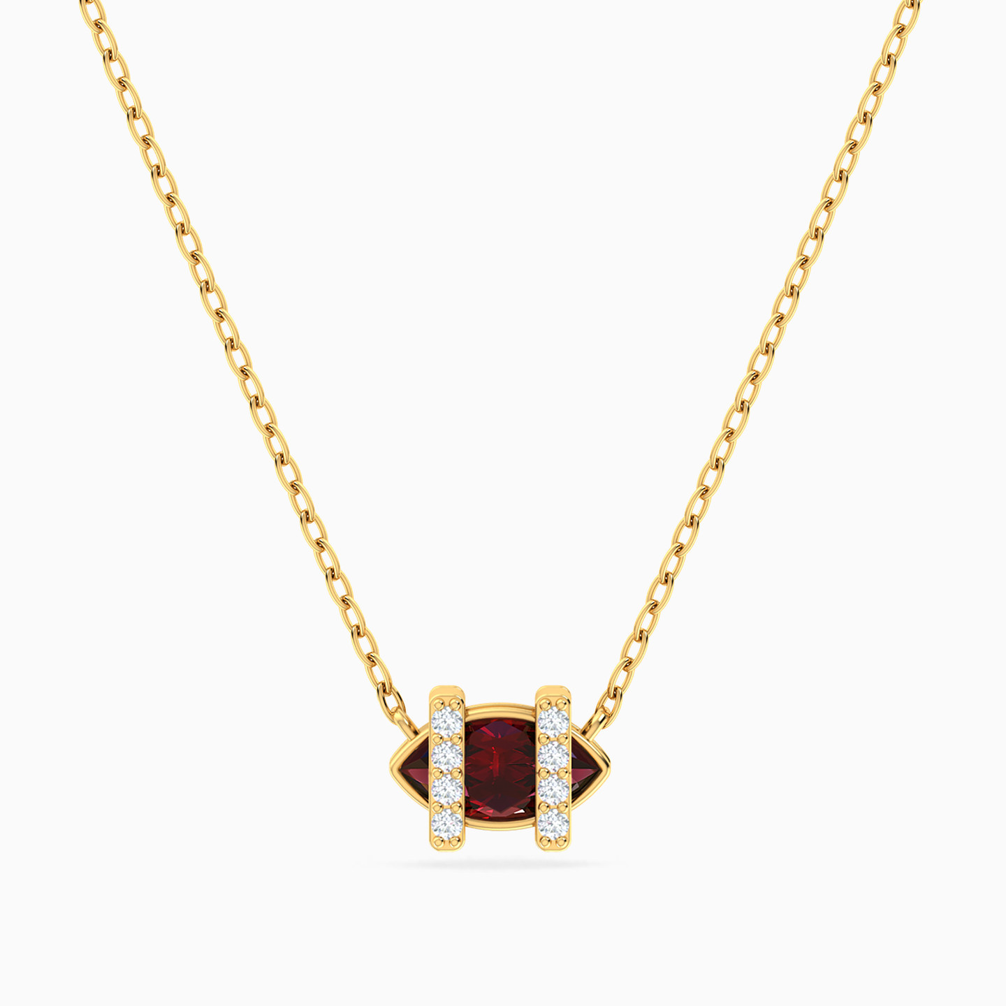 East West Marquise Purple Stone Necklace in 14K Gold East West Marquise Purple Stone Necklace in 14K Gold