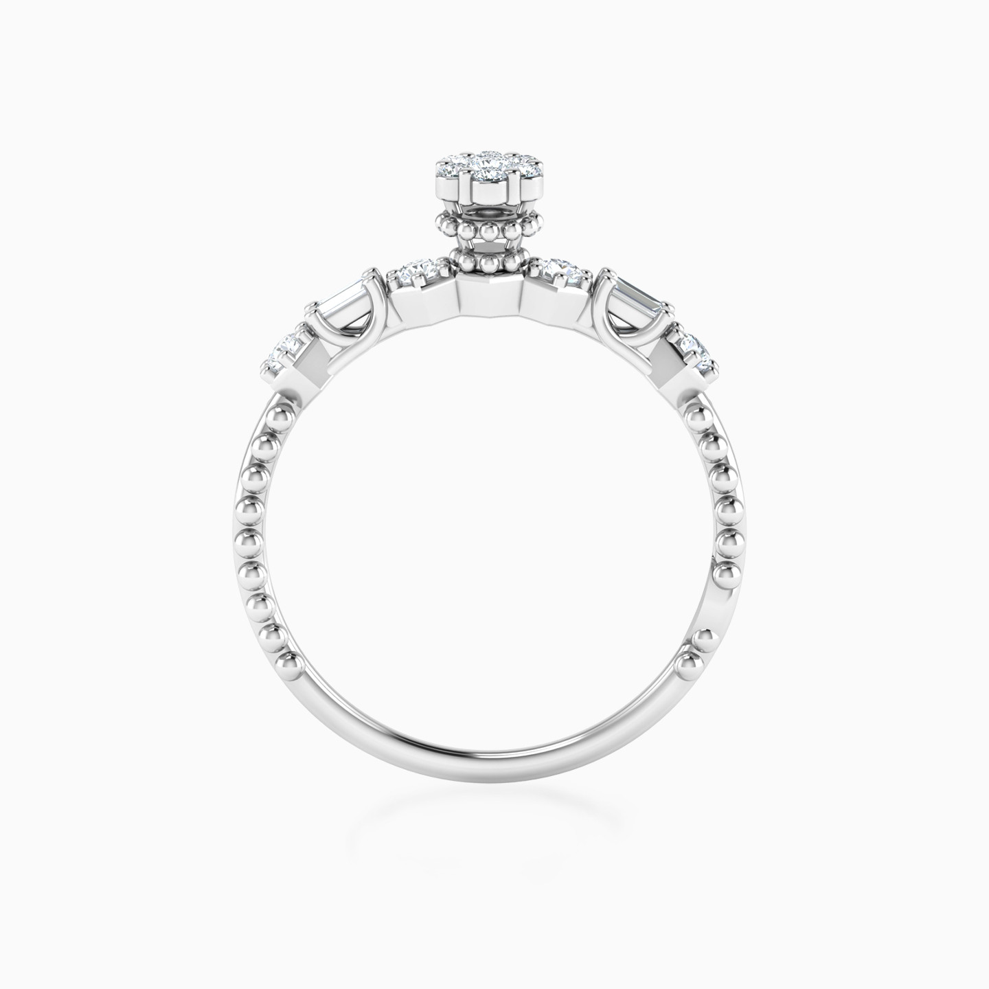 Floral Cluster Diamond Ring in 18K Gold - 4 Floral Cluster Diamond Ring in 18K Gold - 4