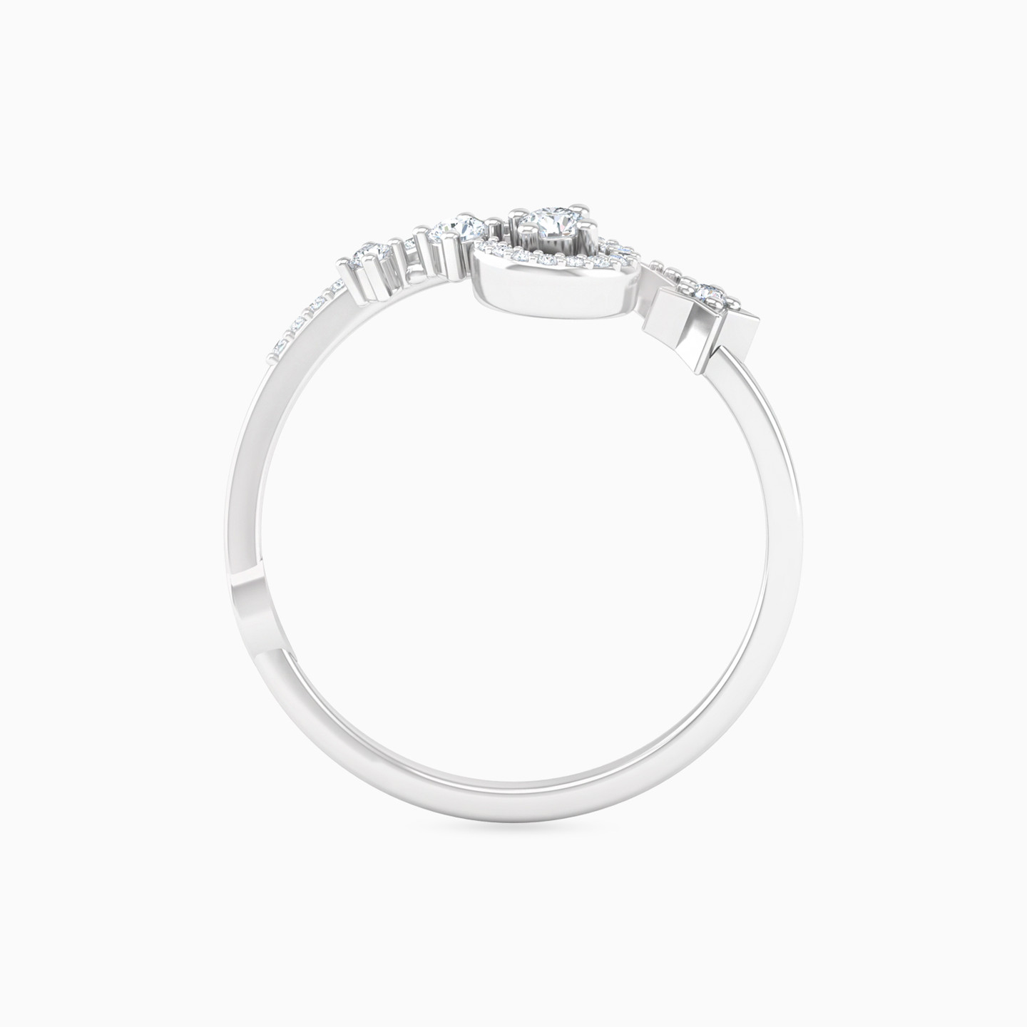 Star Diamond Open Ring in 18K Gold - 4 Star Diamond Open Ring in 18K Gold - 4
