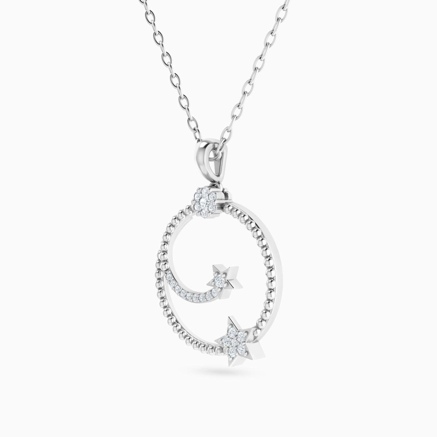 Two Shooting Stars Diamond Necklace in 18K Gold - 2 Two Shooting Stars Diamond Necklace in 18K Gold - 2