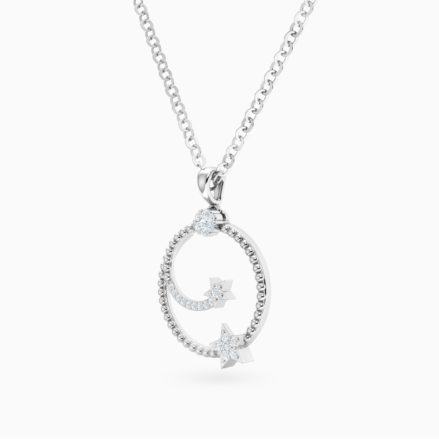 Two Shooting Stars Diamond Necklace in 18K Gold - 3 Two Shooting Stars Diamond Necklace in 18K Gold - 3