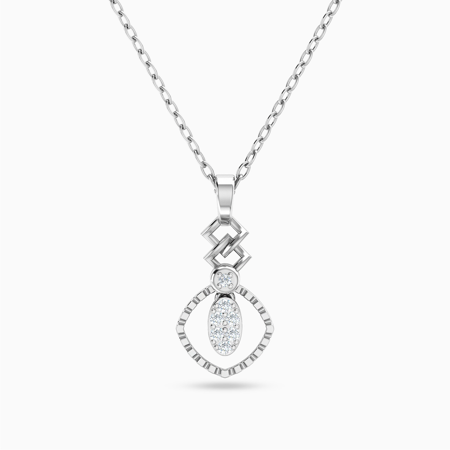 18K Gold Diamond Pendant Necklace