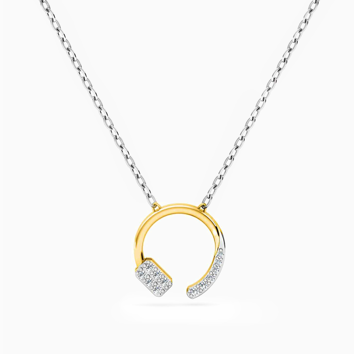 18K Gold Diamond Pendant Necklace