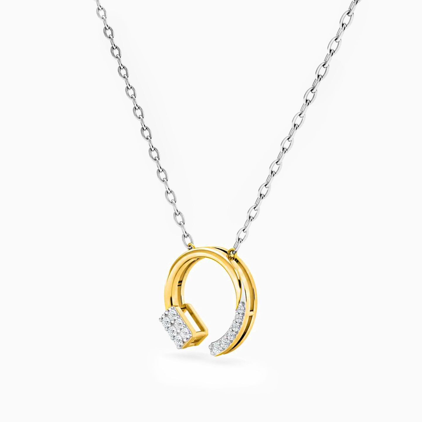 18K Gold Diamond Pendant Necklace - 2