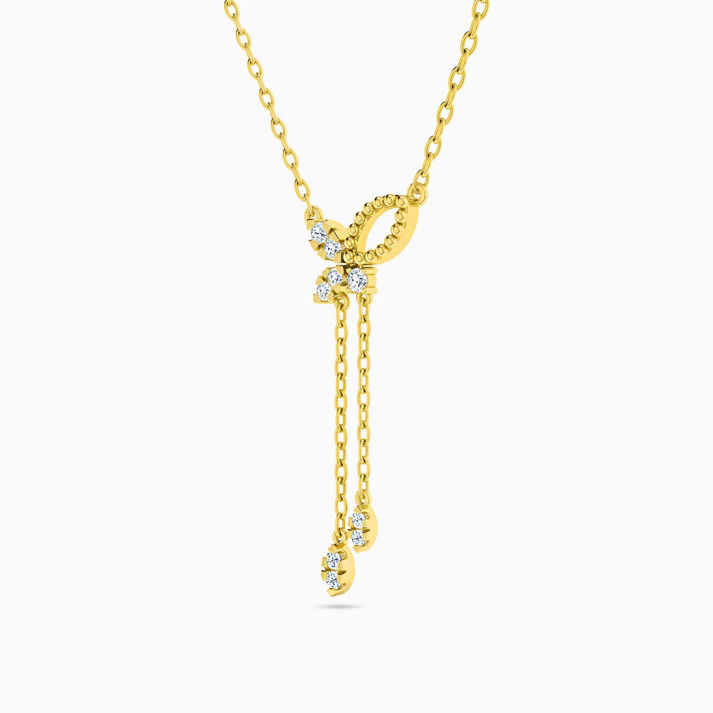 18K Gold Diamond Pendant Necklace - 2