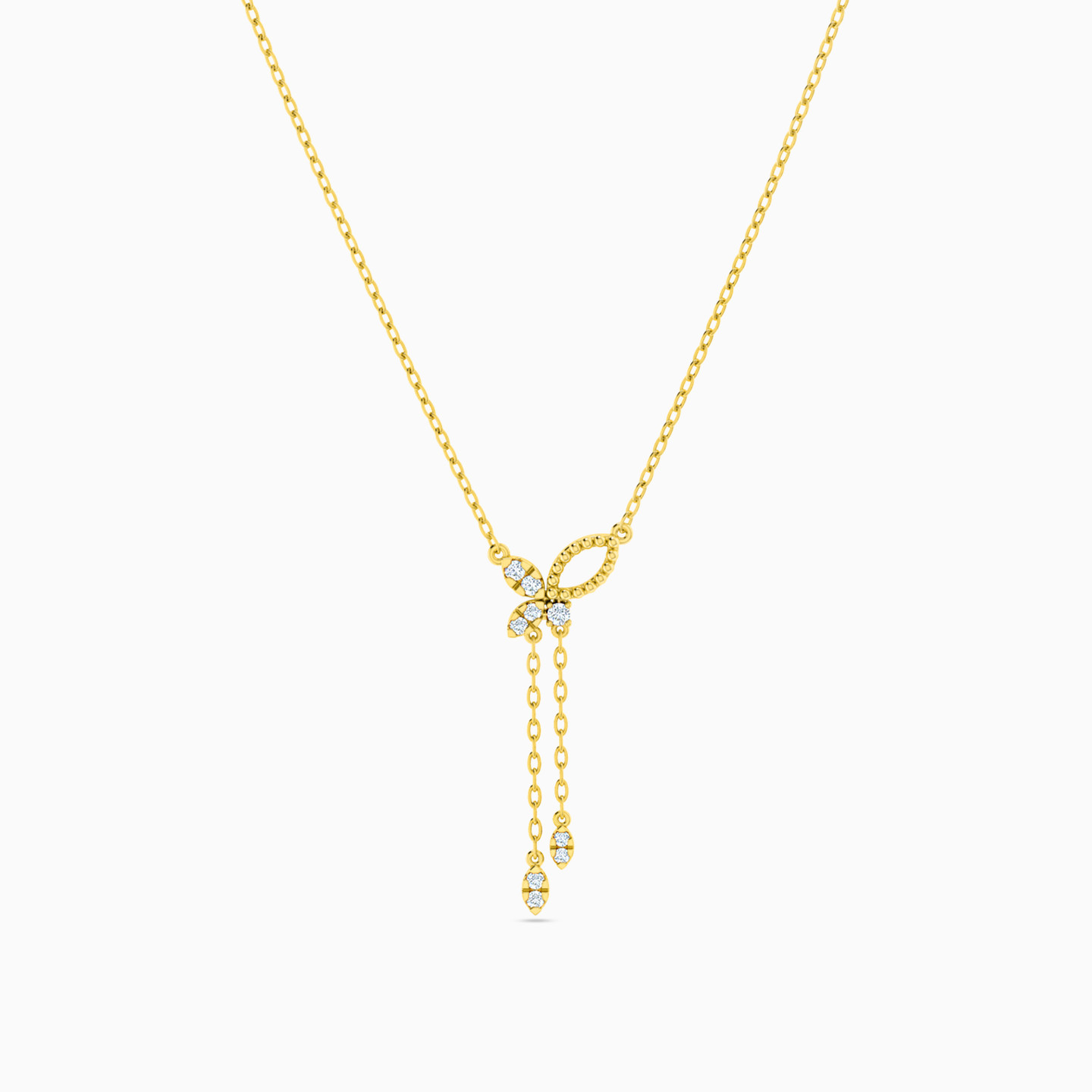 18K Gold Diamond Pendant Necklace - 3