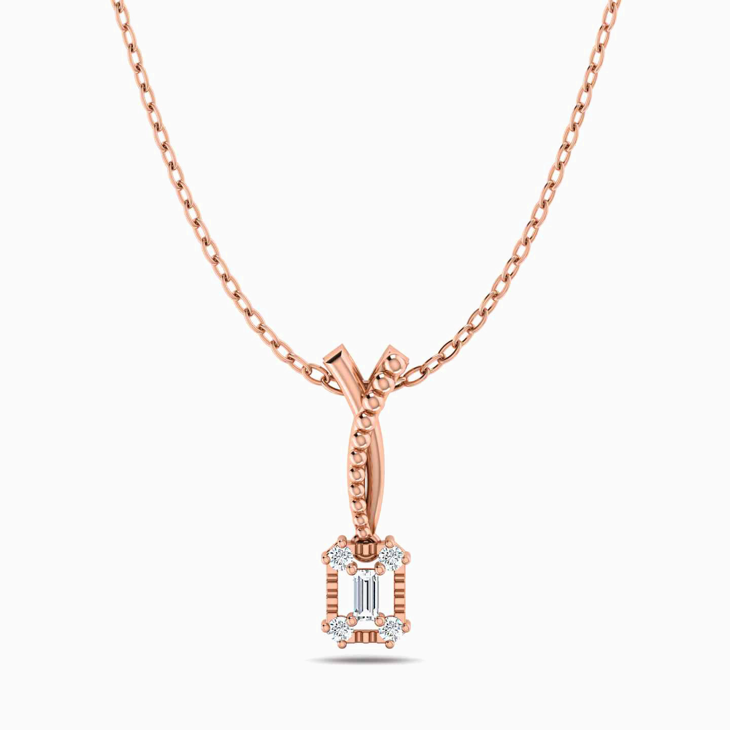 18K Gold Diamond Pendant Necklace