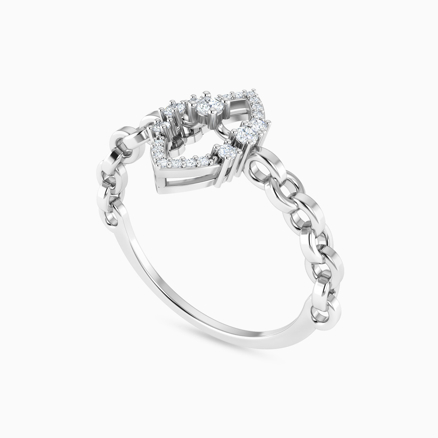 Open Marquise Frame Diamond Ring in 18K Gold - 3 Open Marquise Frame Diamond Ring in 18K Gold - 3