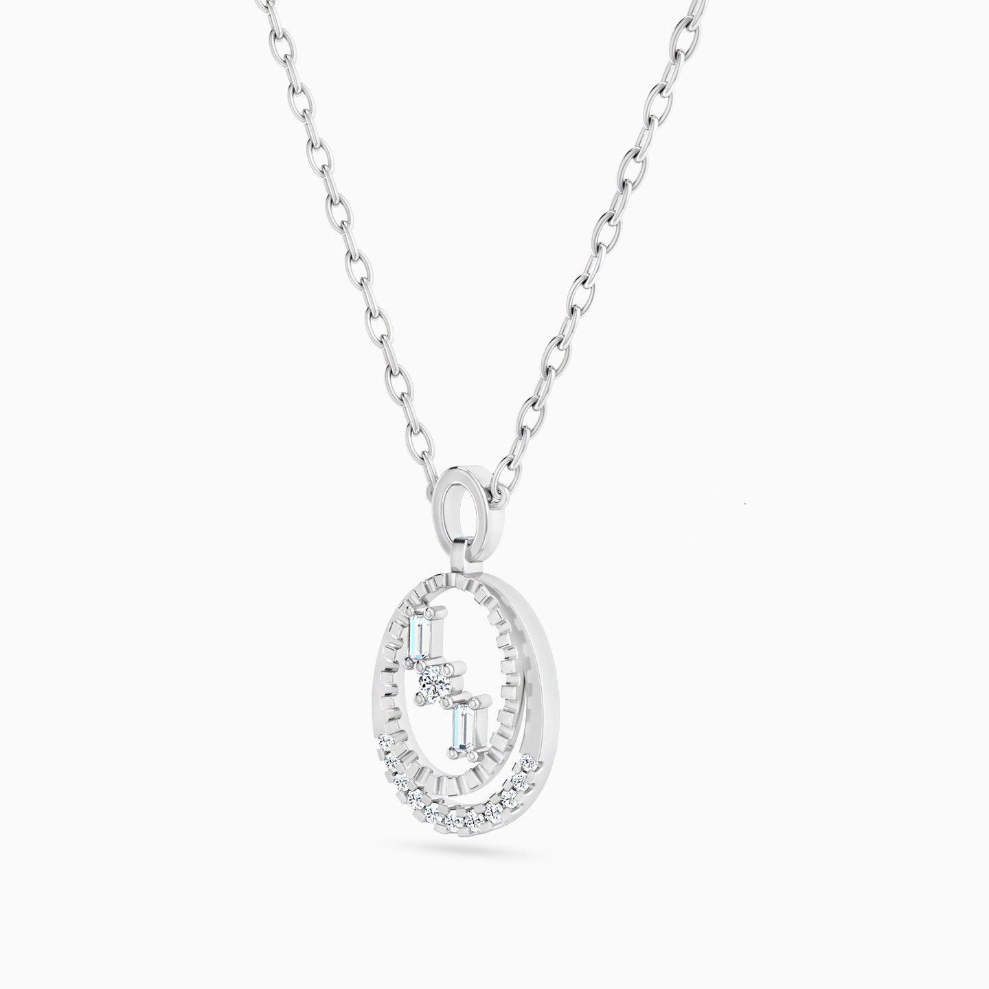 18K Gold Diamond Pendant Necklace - 3