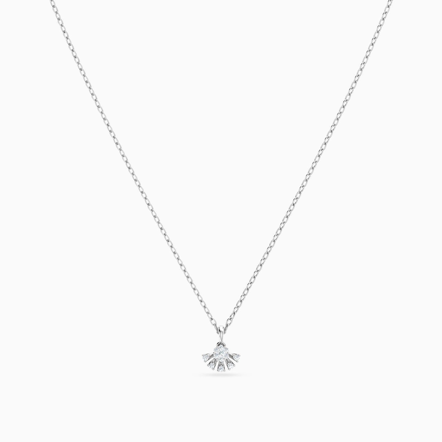 سلسلة ذهب نصف دائرية عيار 18 قيراط مزينة بالألماس - 3 سلسلة ذهب نصف دائرية عيار 18 قيراط مزينة بالألماس - 3