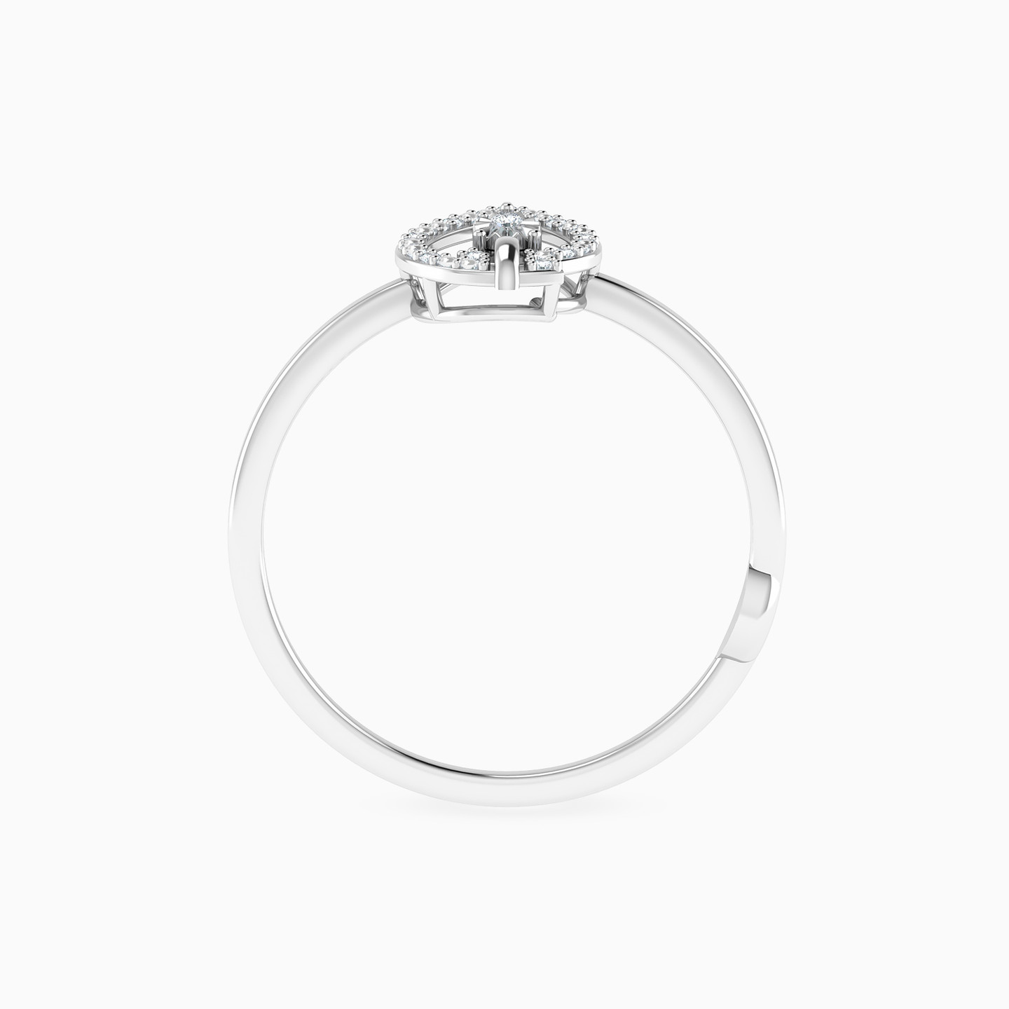 Teardrop Frame Diamond Rings in 18K Gold - 4 Teardrop Frame Diamond Rings in 18K Gold - 4