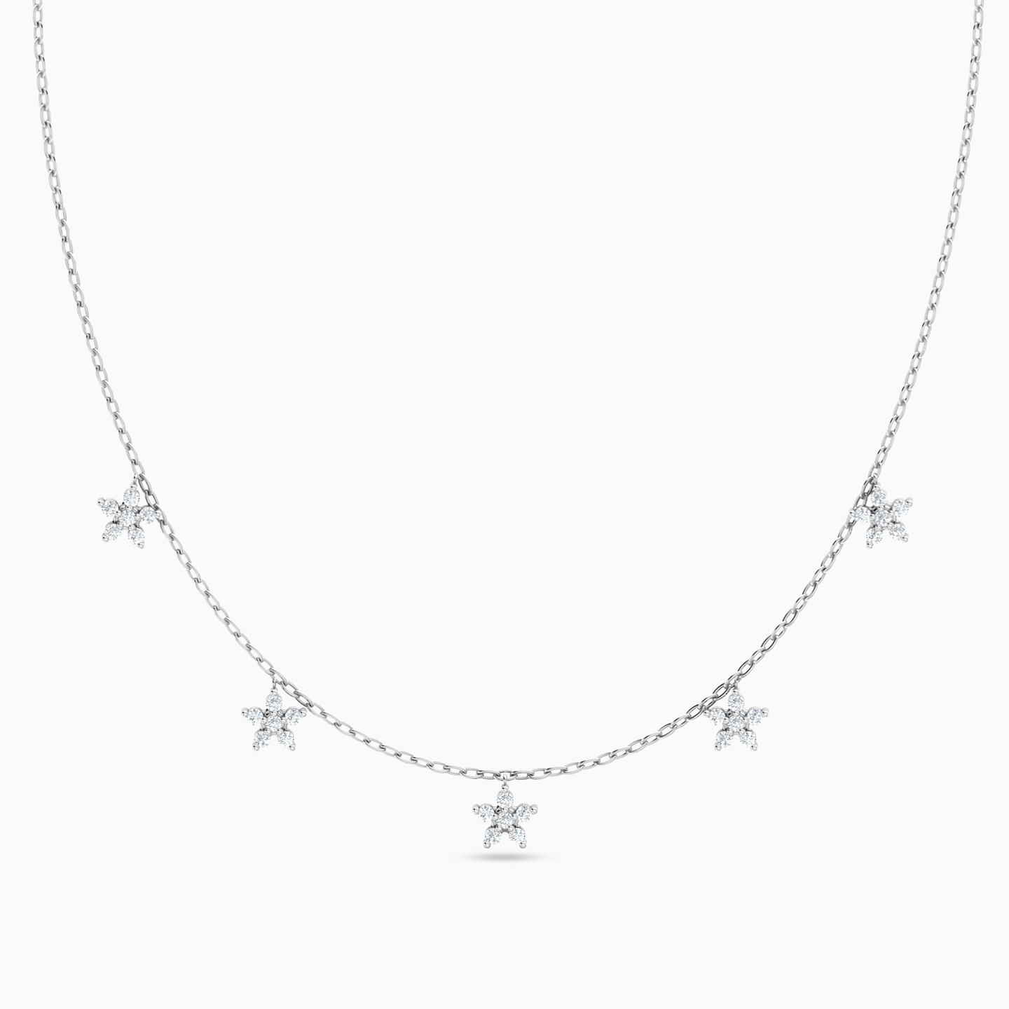 18K Gold Diamond Charms Necklace