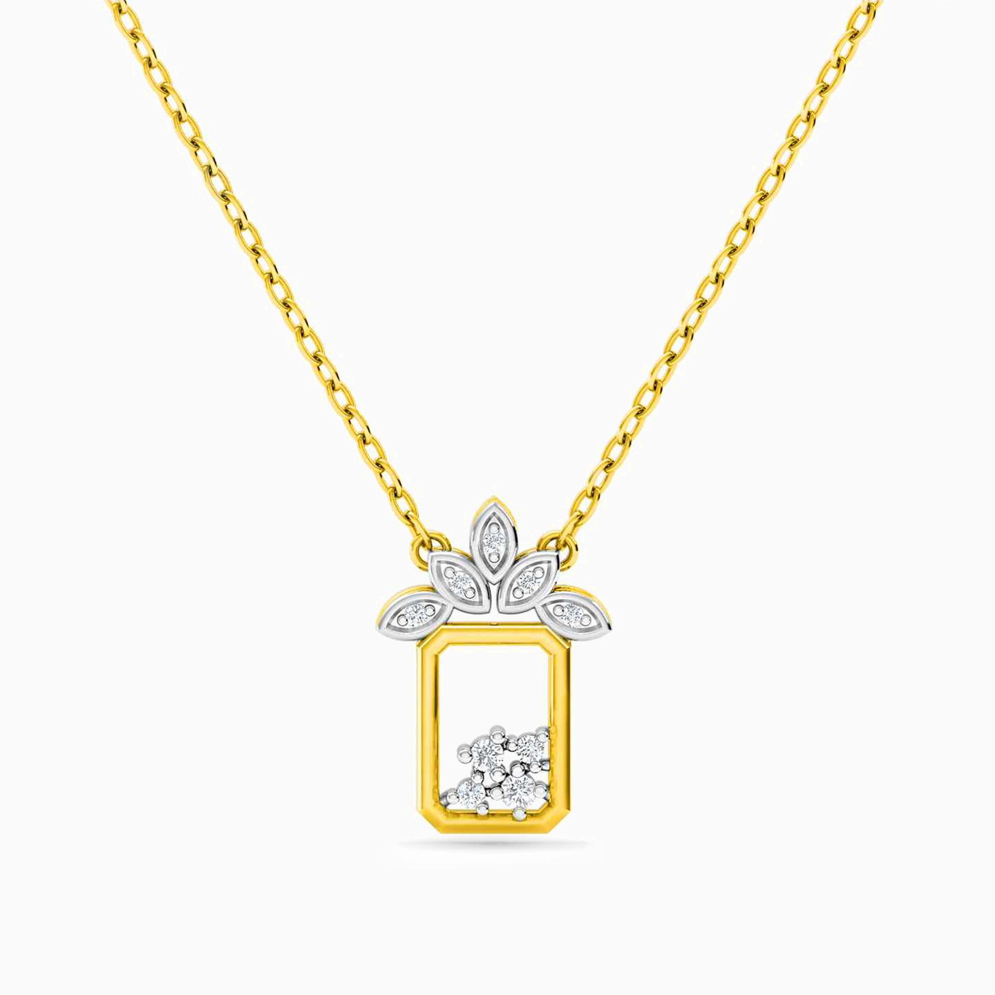 18K Gold Diamond Pendant Necklace