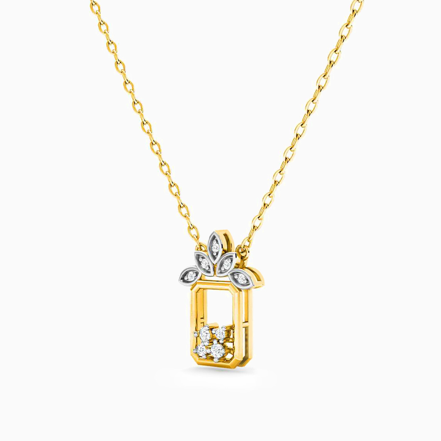 18K Gold Diamond Pendant Necklace - 2